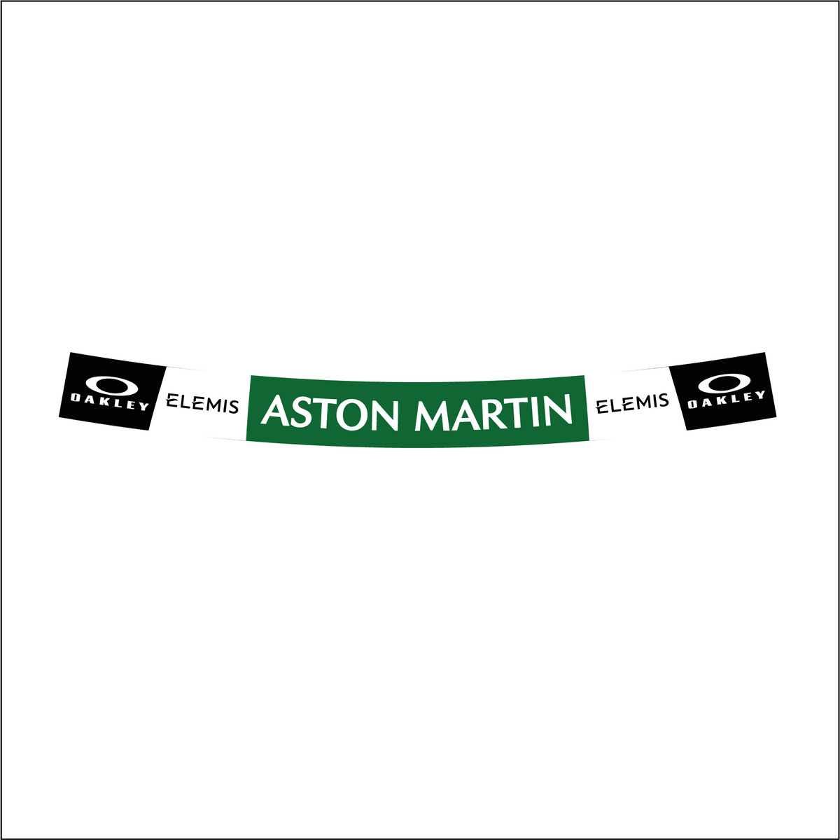 Autocollant bandeau de visière réplique casque Aston Martin F1