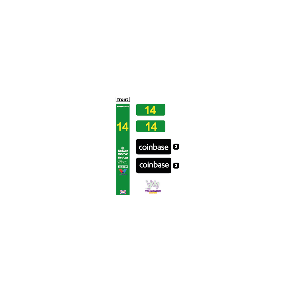 Pack de stickers Aston Martin F1 F1 édition livrée 2025 pour Lego Speed Champion 77245 - Fernando Alonso / Lance Stroll