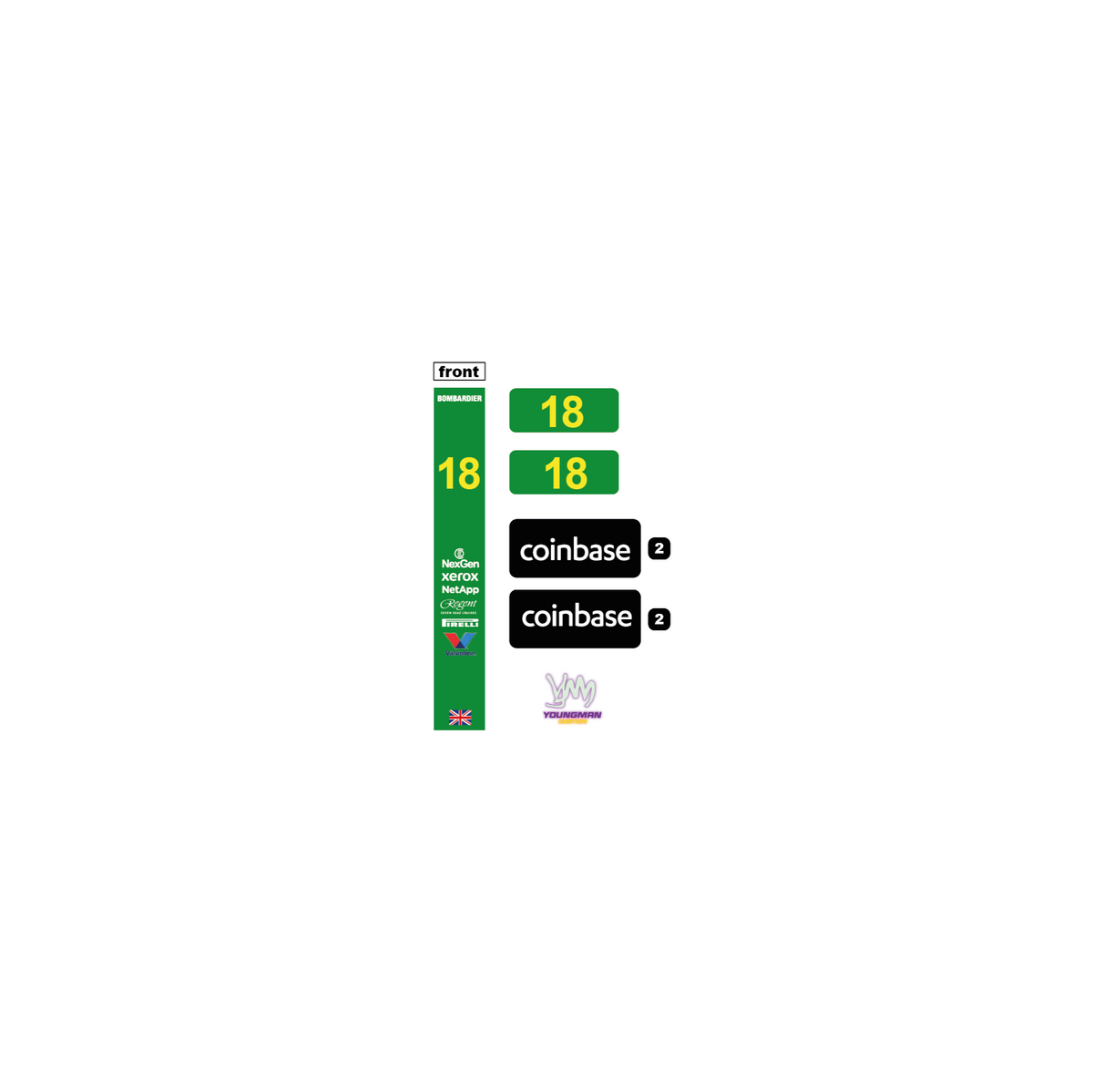 Pack de stickers Aston Martin F1 F1 édition livrée 2025 pour Lego Speed Champion 77245 - Fernando Alonso / Lance Stroll