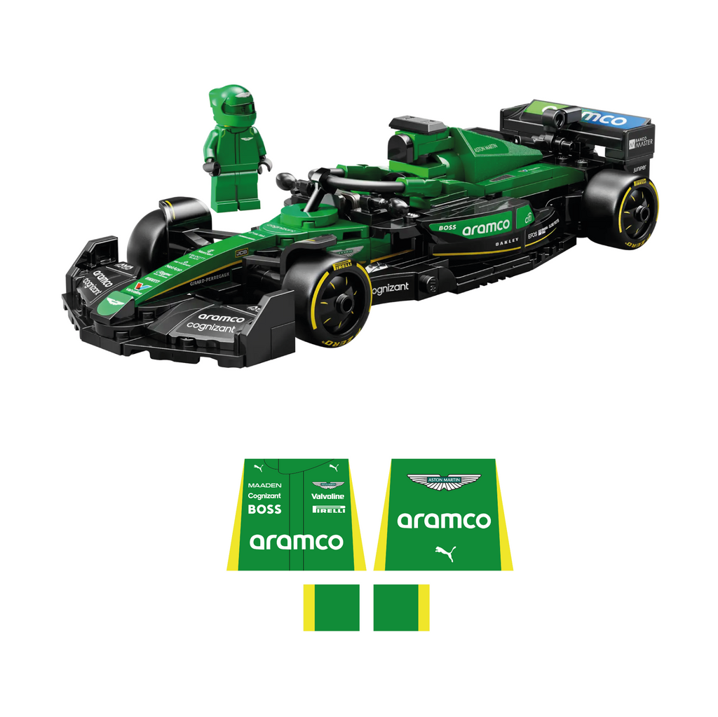 Driver character stickers for LEGO® F1® AMR24 - 77245