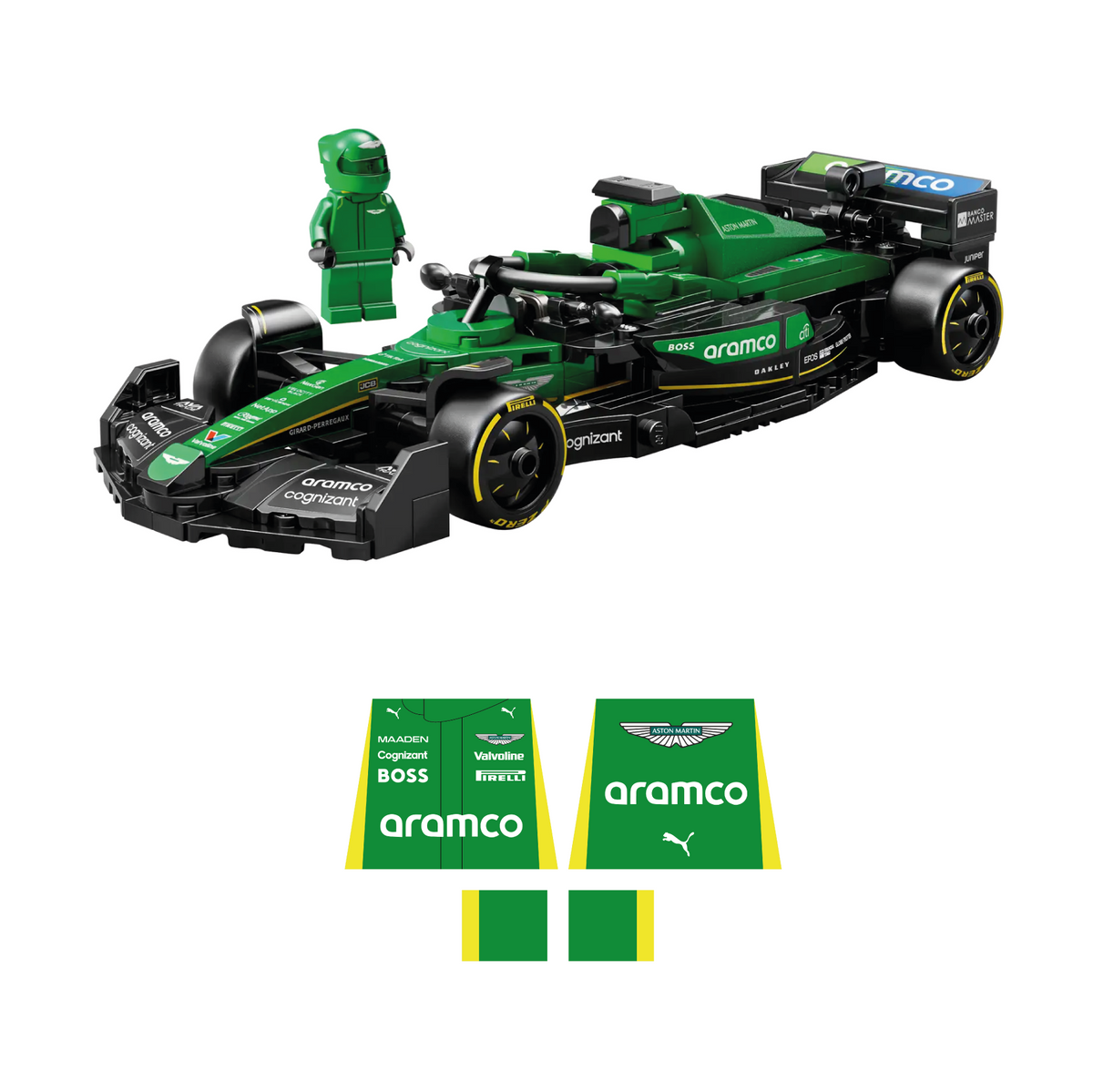Driver character stickers for LEGO® F1® AMR24 - 77245