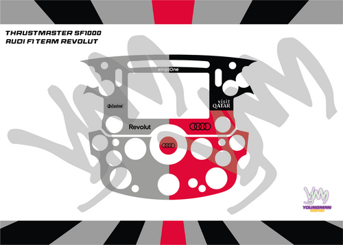 Autocollants pour volant complet Thrustmaster Ferrari SF1000 - Revolut Audi F1 Team