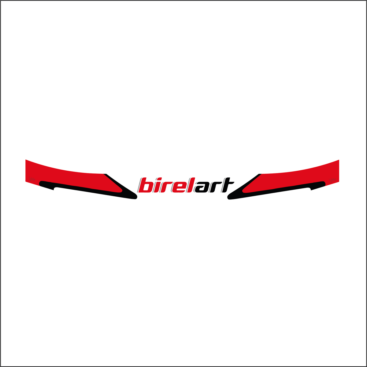 Autocollant bandeau de visière karting Birel ART