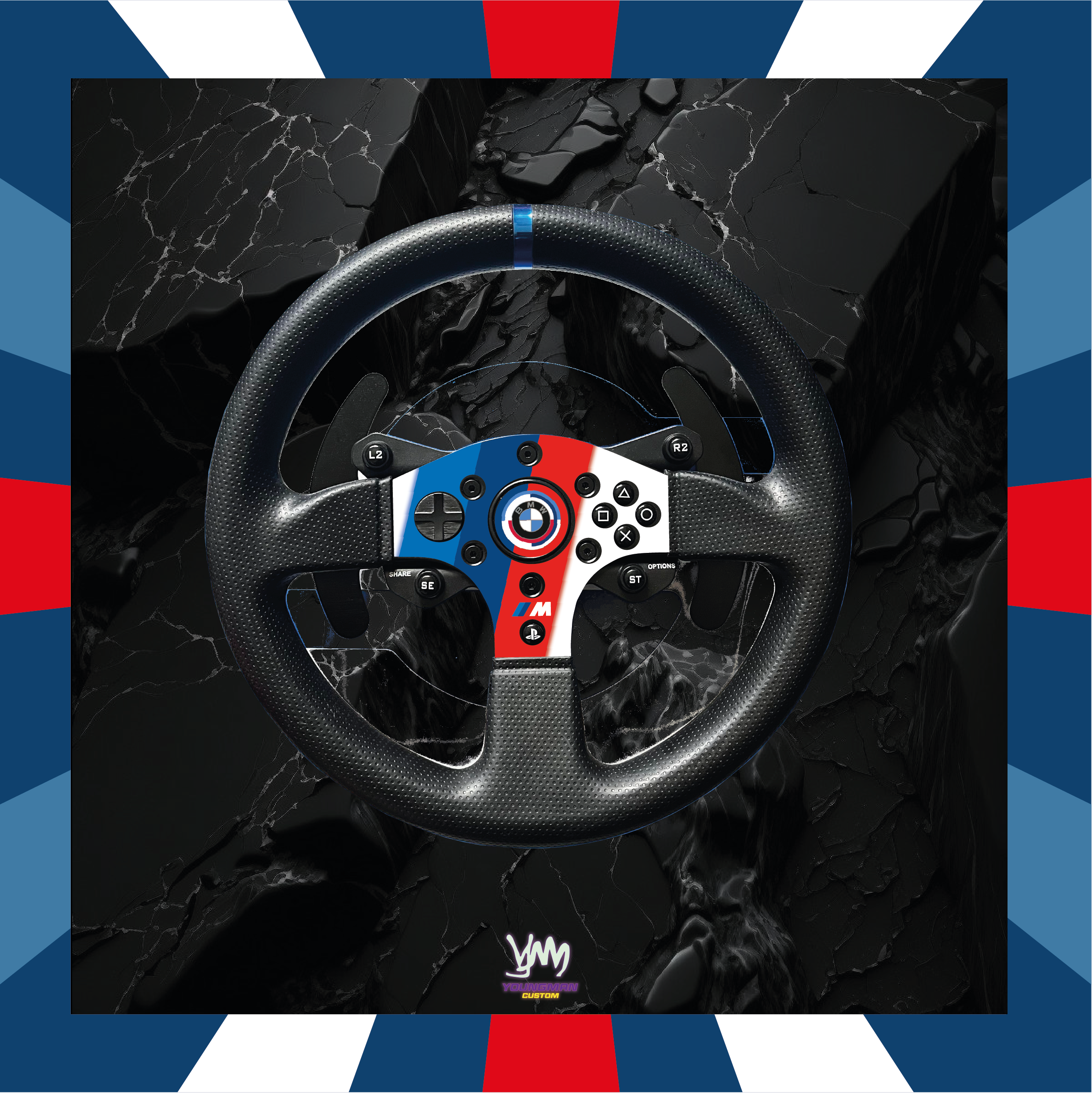 Stickers pour Thrustmaster T300 RS GT - BMW M Motorsport