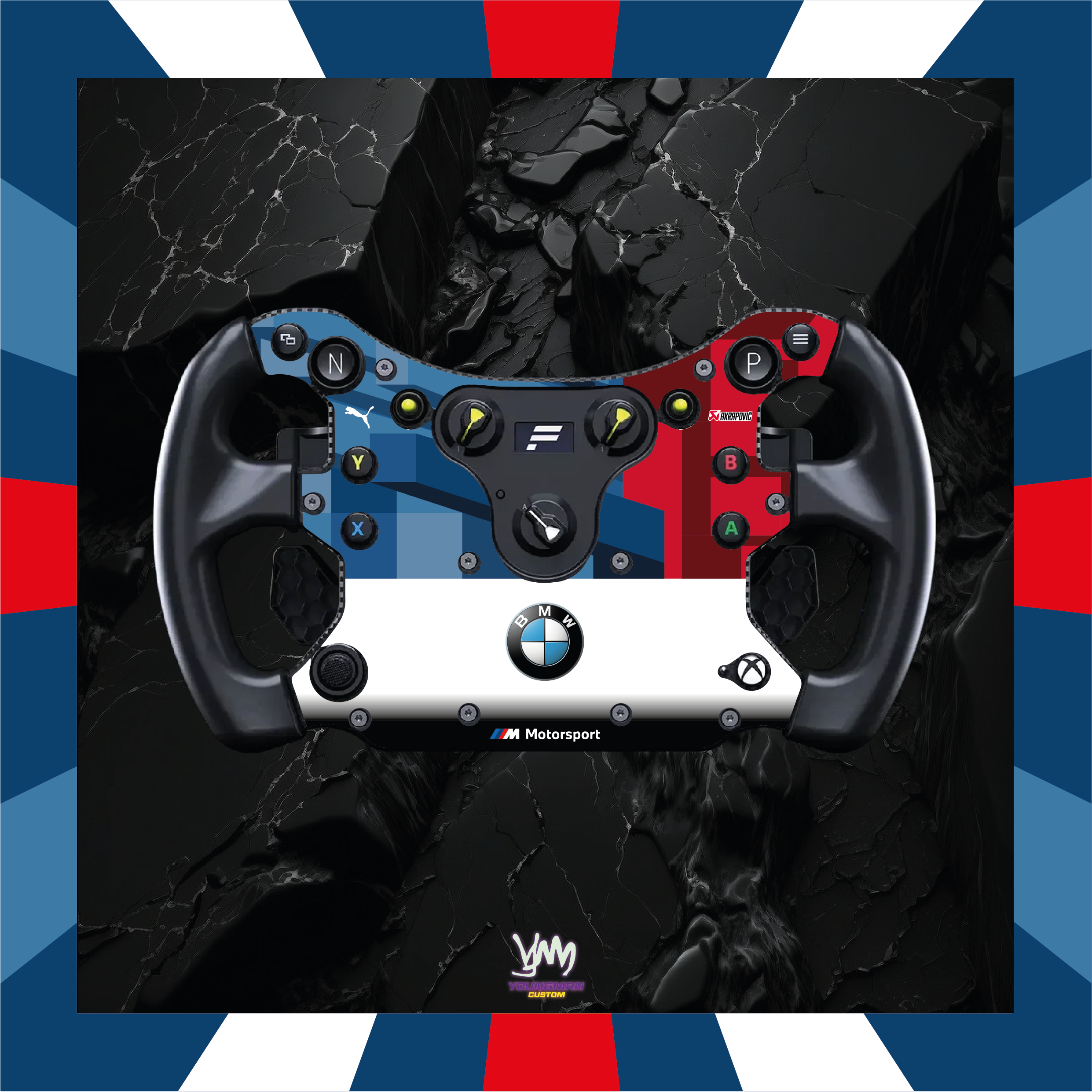 Autocollant BMW M Motorsport pour volant complet Fanatec CSL GT3 / CSL McLaren GT3