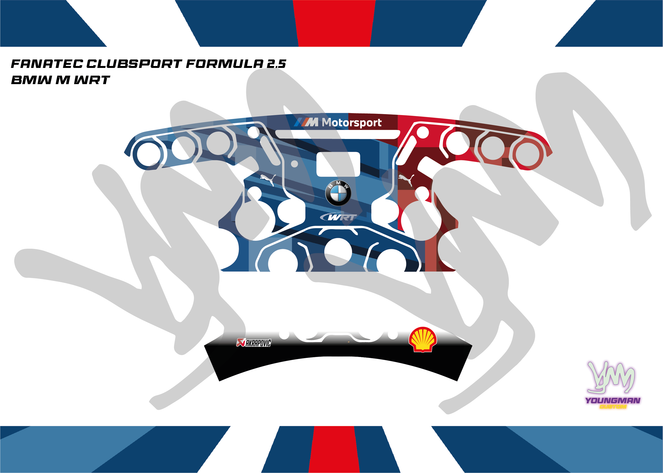 Stickers pour volant complet Fanatec Formula Clubsport 2.5 - BMW WRT Team
