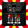 Pack d'autocollants pour boutons Thrustmaster SF1000 version F1 2026