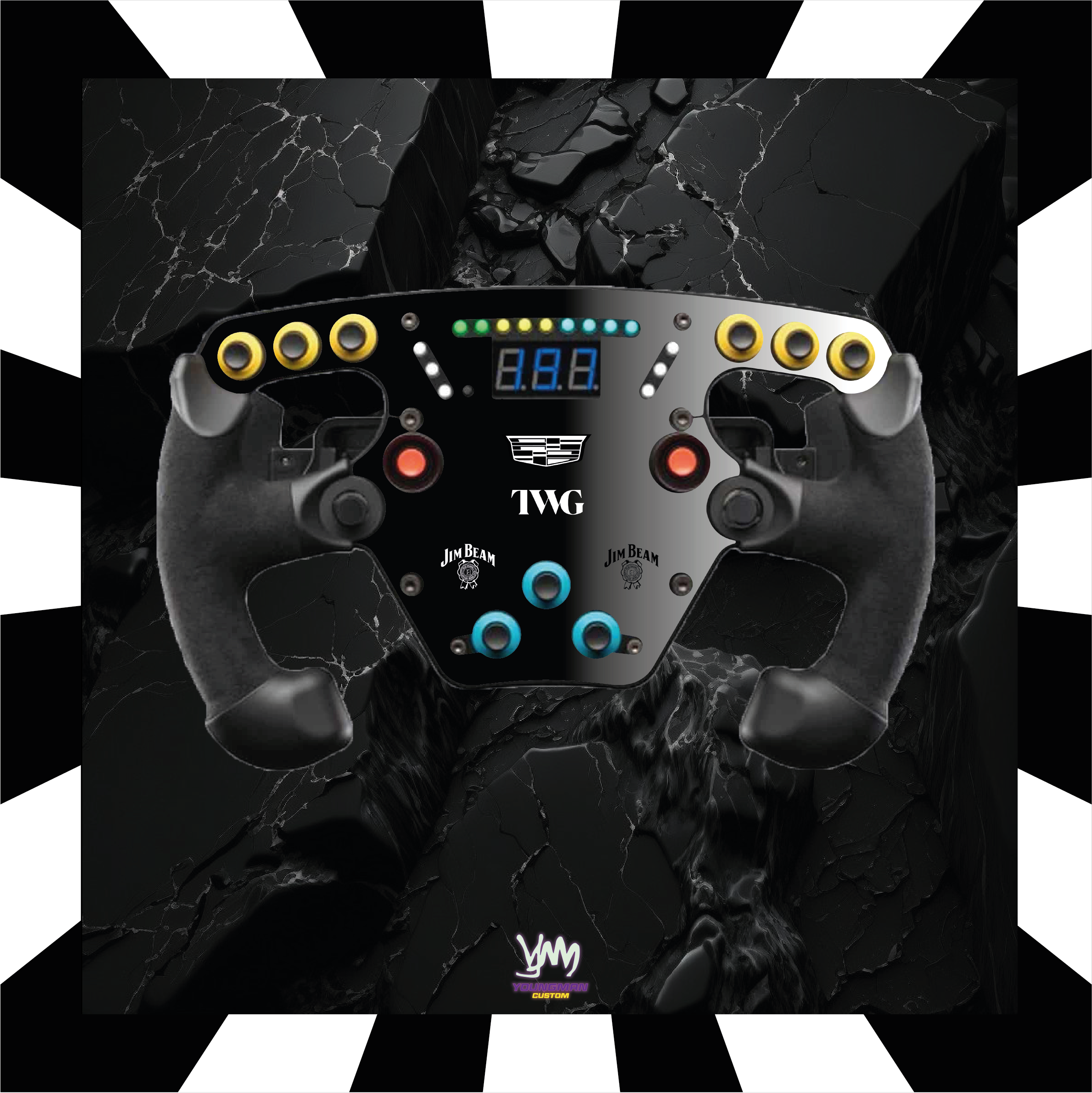 Fanatec Esport F1 V1 and V2 steering wheel sticker - Cadillac F1