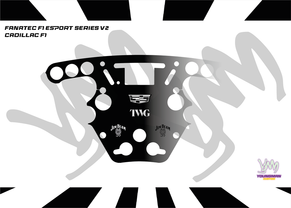 Fanatec Esport F1 V1 and V2 steering wheel sticker - Cadillac F1