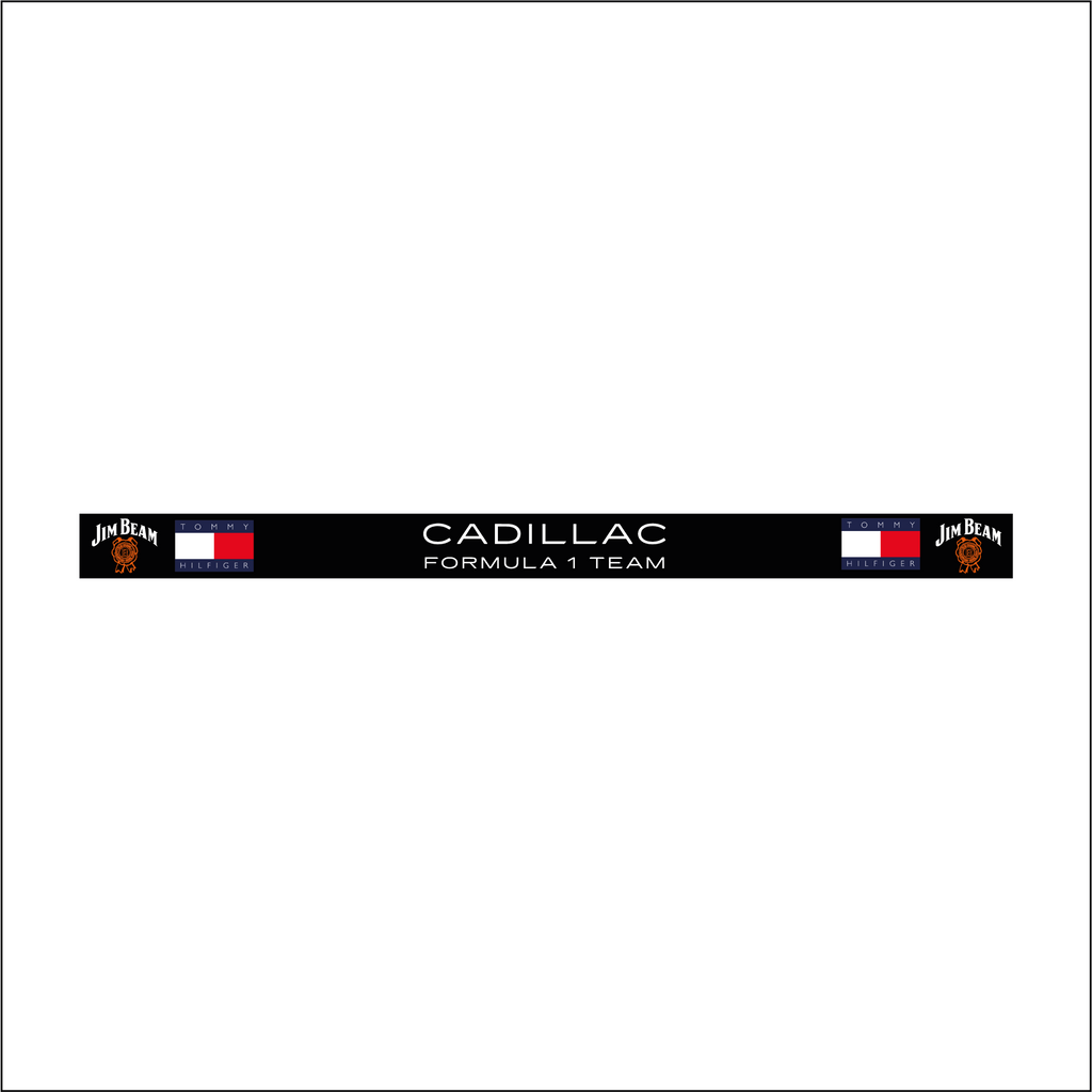 Autocollant bandeau de visière réplique casque Cadillac F1 Team