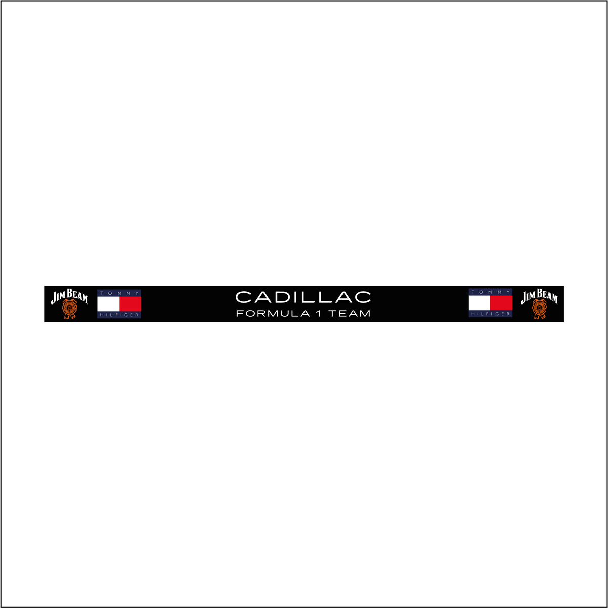 Autocollant bandeau de visière réplique casque Cadillac F1 Team