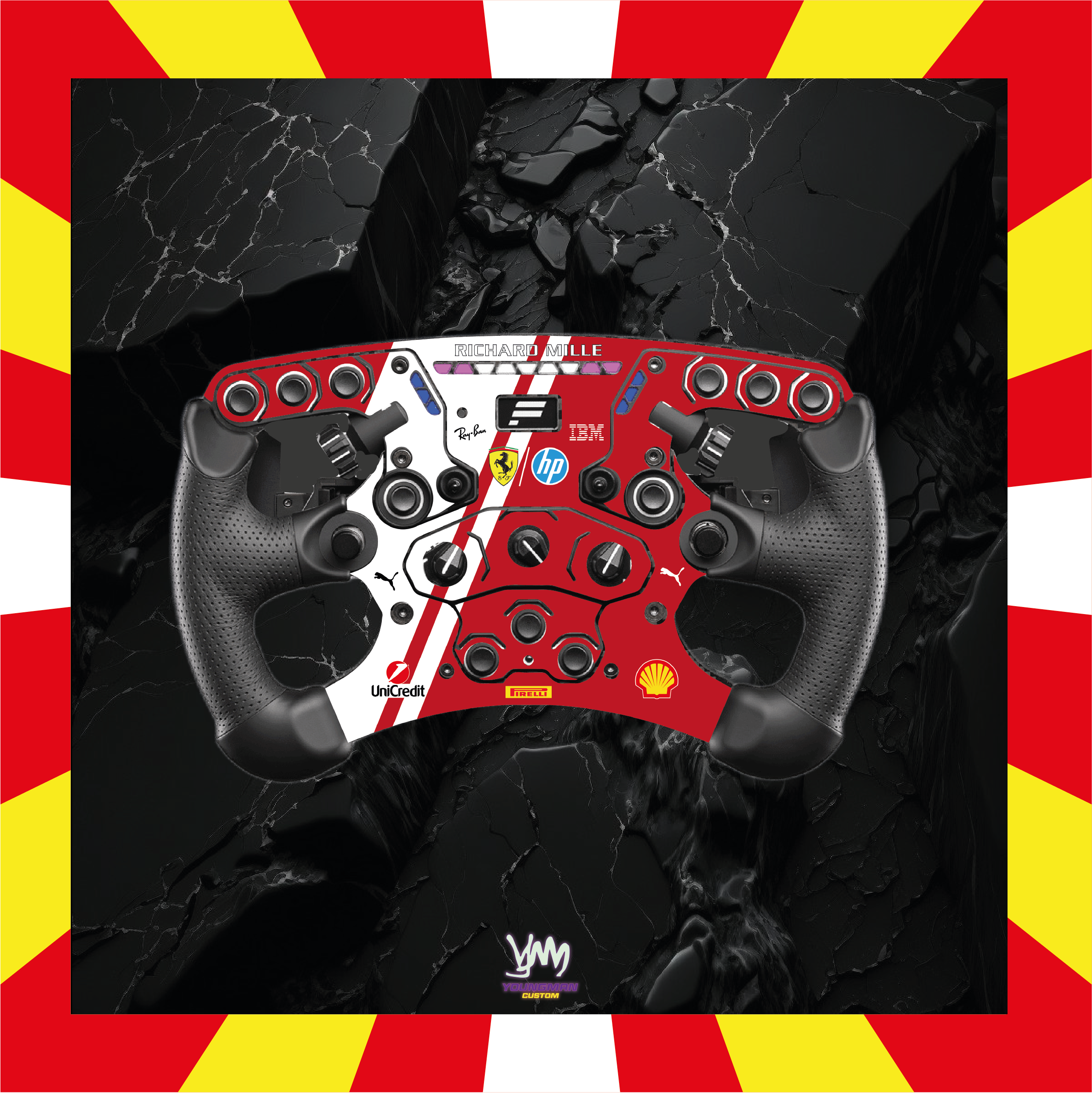 Stickers pour volant complet Fanatec Formula Clubsport 2.5 - Ferrari HP