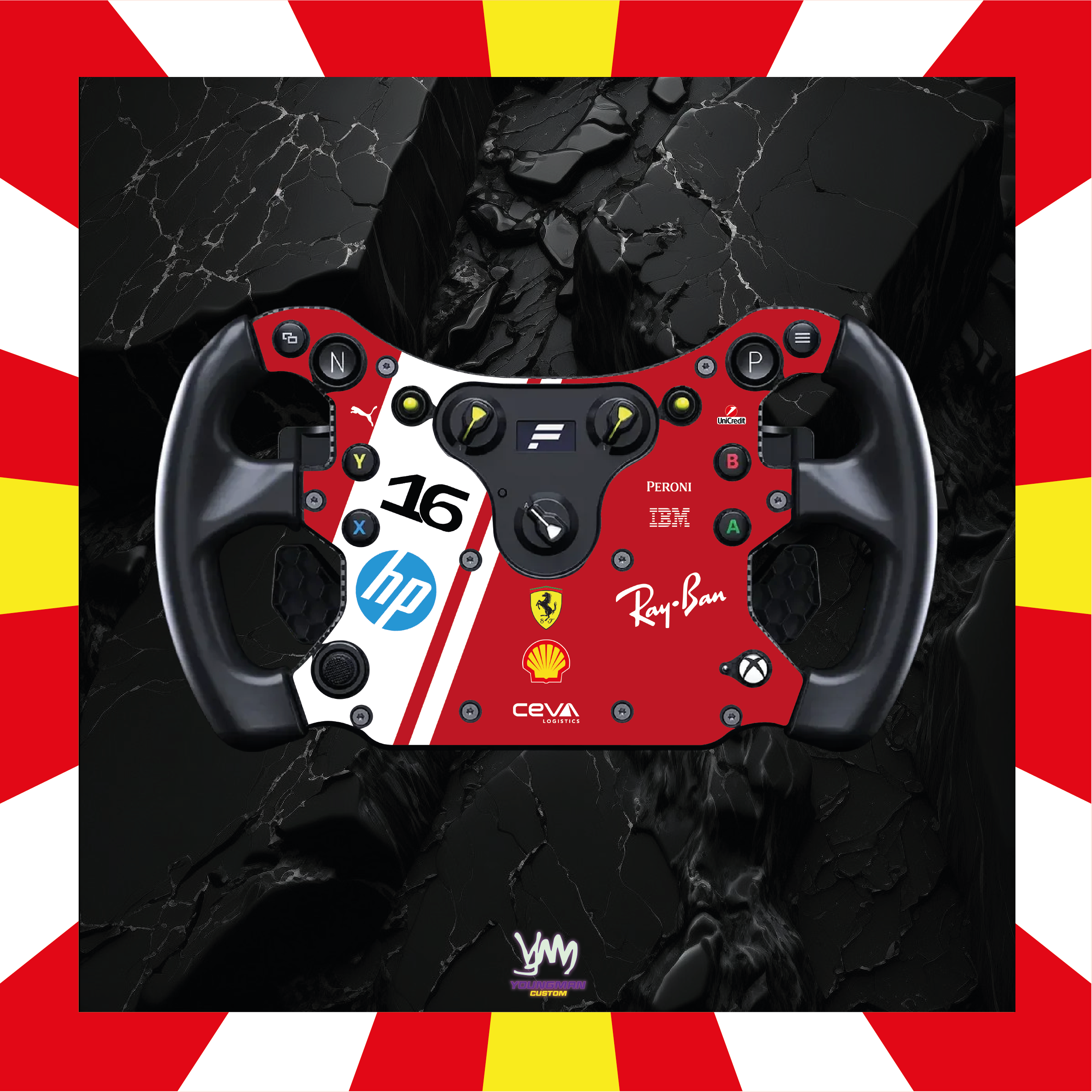 Autocollant Ferrari HP pour volant complet Fanatec CSL GT3 / CSL McLaren GT3