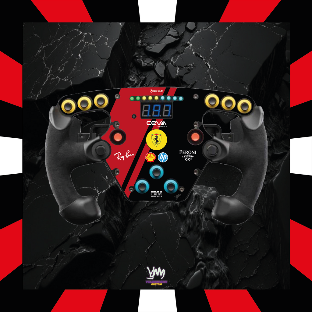 Stickers pour volant Fanatec Esport F1 V1 et V2 - Ferrari F1 HP