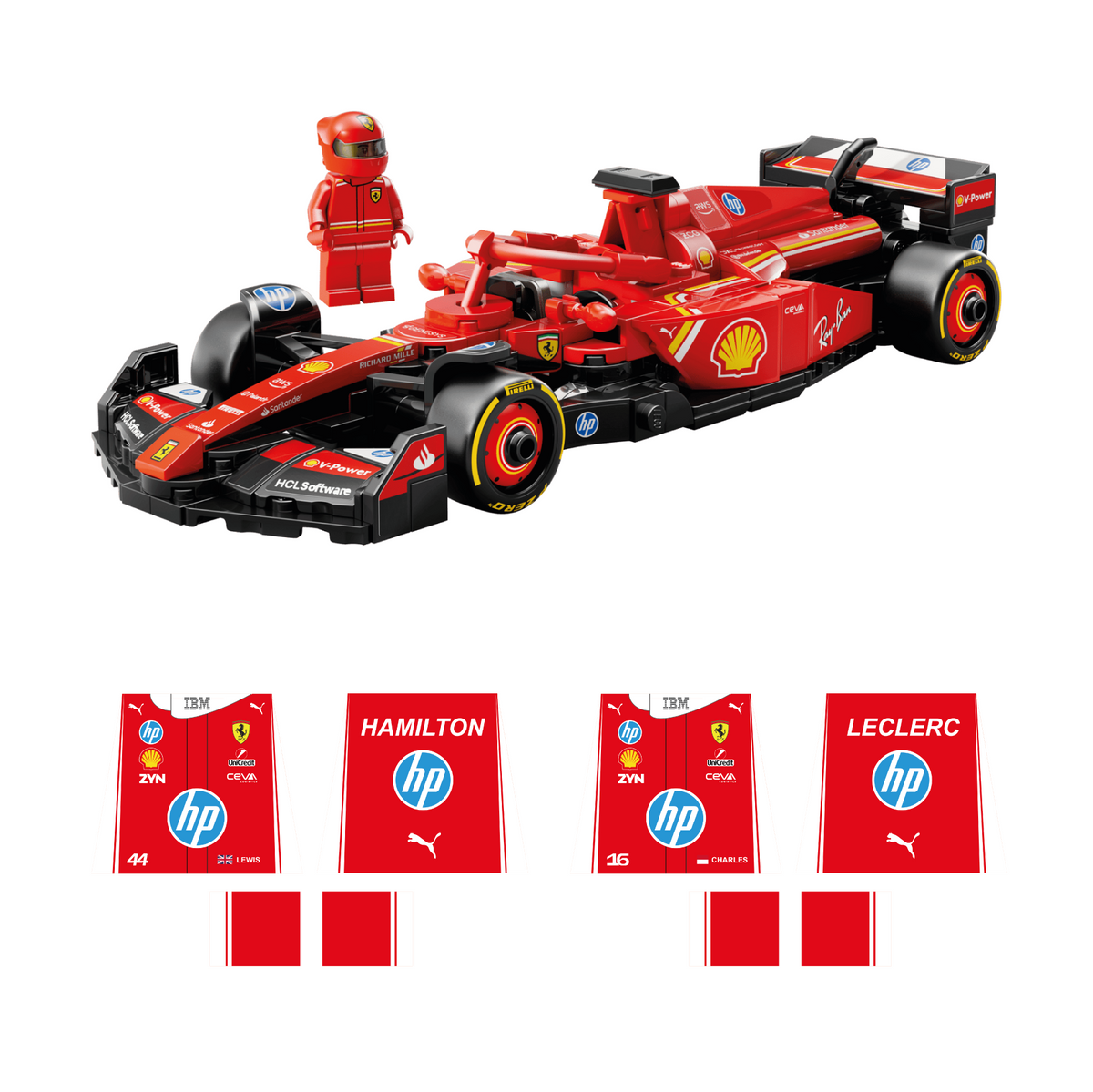 Driver character stickers for LEGO® F1® SF-24 - 77242