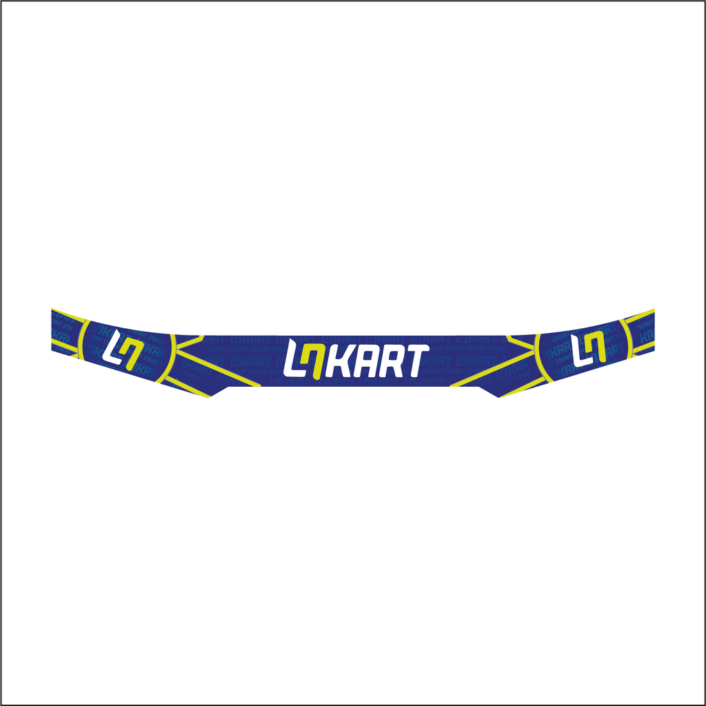 Autocollant bandeau de visière karting LN KART