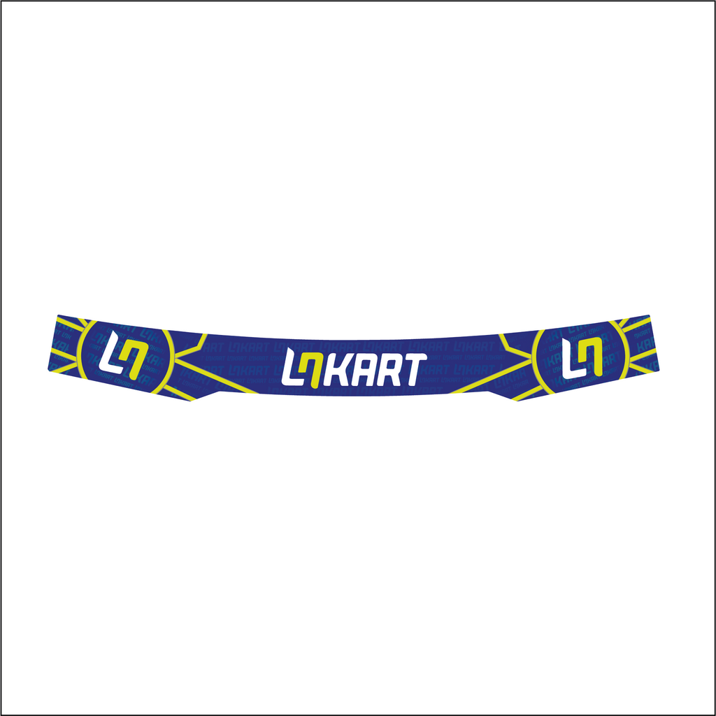 Autocollant bandeau de visière karting LN KART