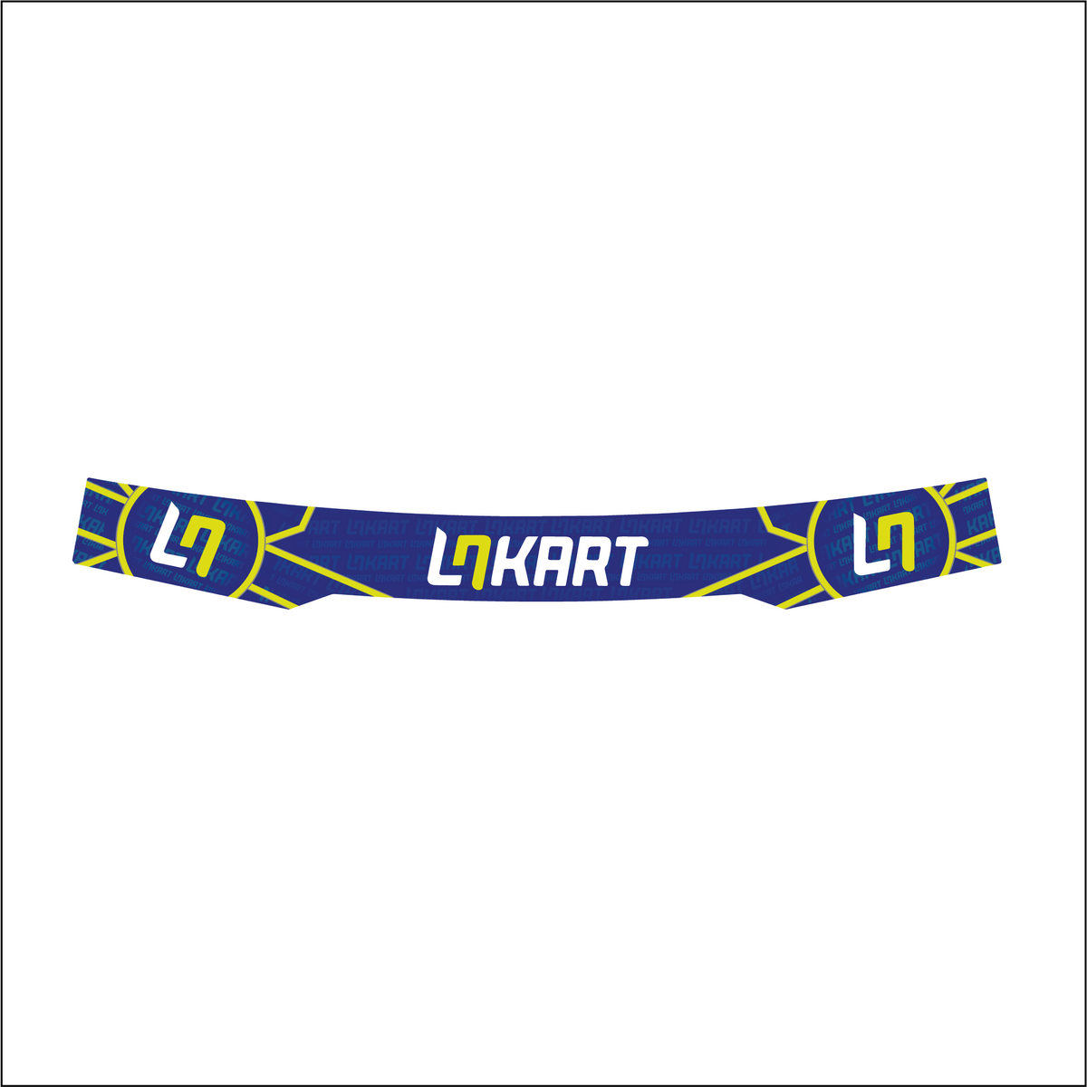 Autocollant bandeau de visière karting LN KART