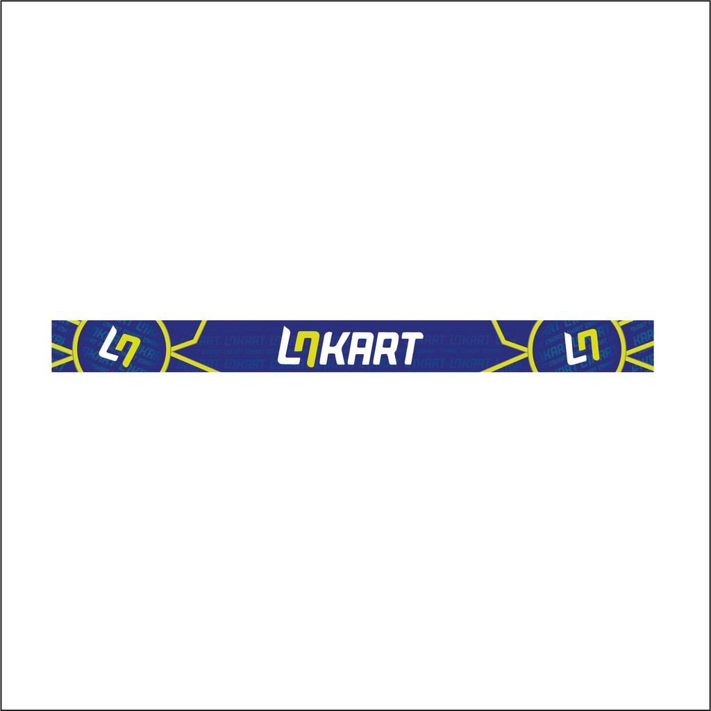 Autocollant bandeau de visière karting LN KART