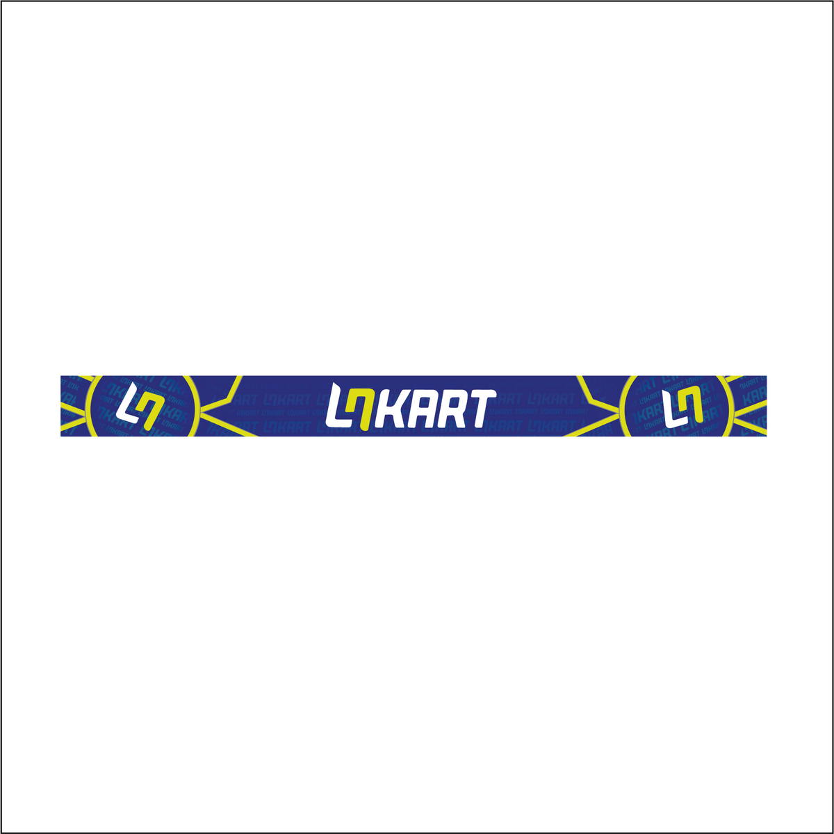 Autocollant bandeau de visière karting LN KART
