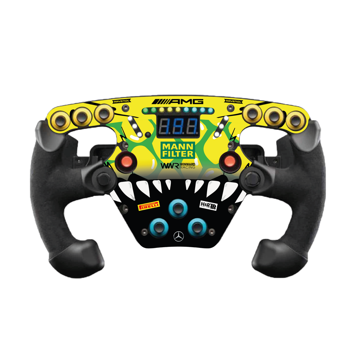 Fanatec Esport F1 V1 and V2 steering wheel sticker - MANN Filter AMG GT3