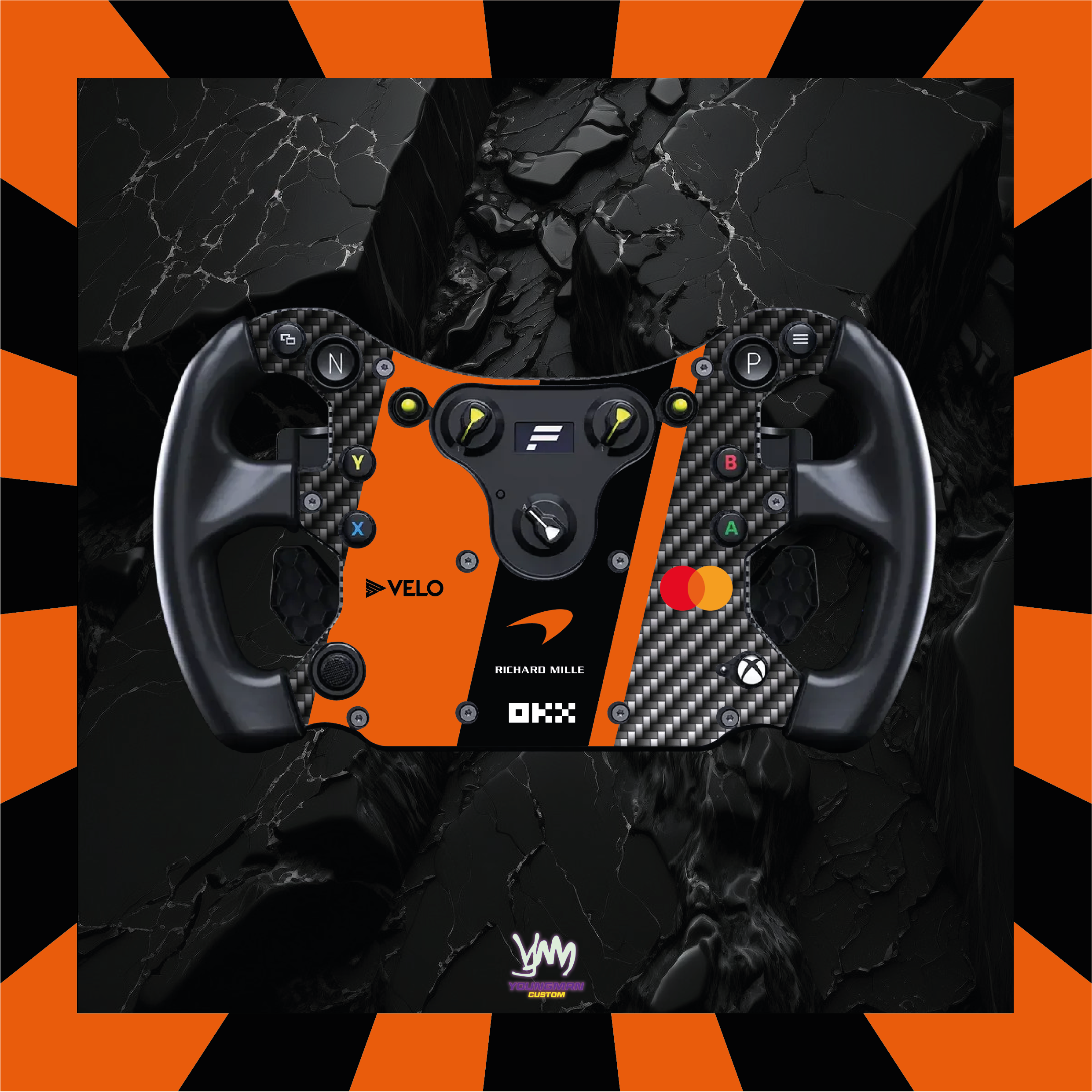 Autocollant McLaren pour volant complet Fanatec CSL GT3 / CSL McLaren GT3