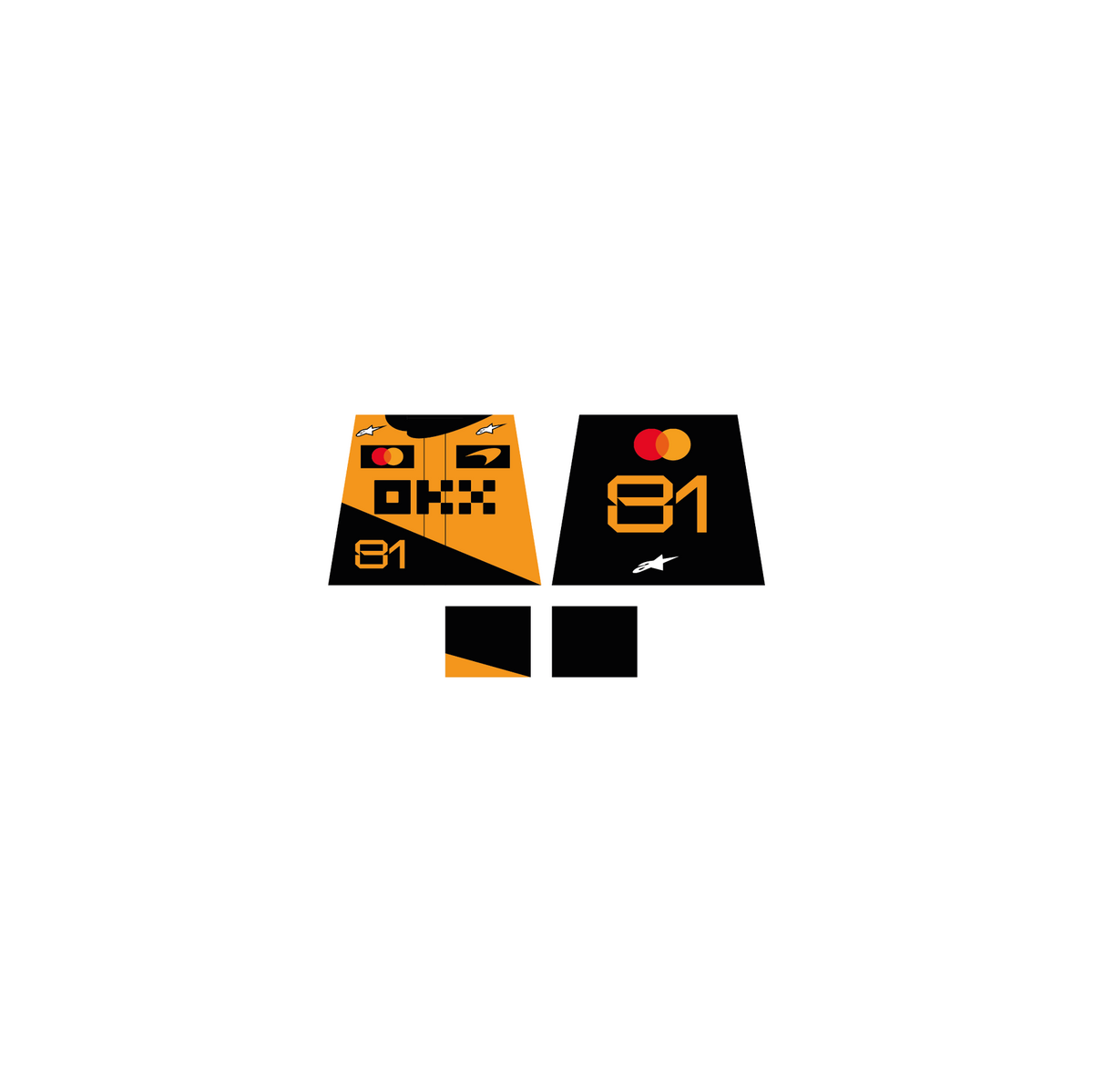 Driver character stickers for LEGO® F1® MCL38 - 77251