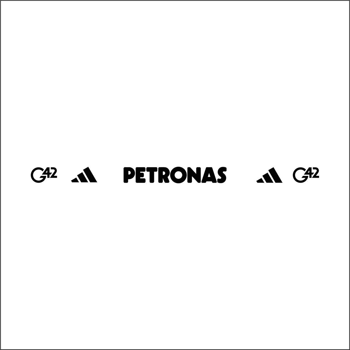 Autocollant bandeau de visière réplique casque Mercedes AMG Petronas