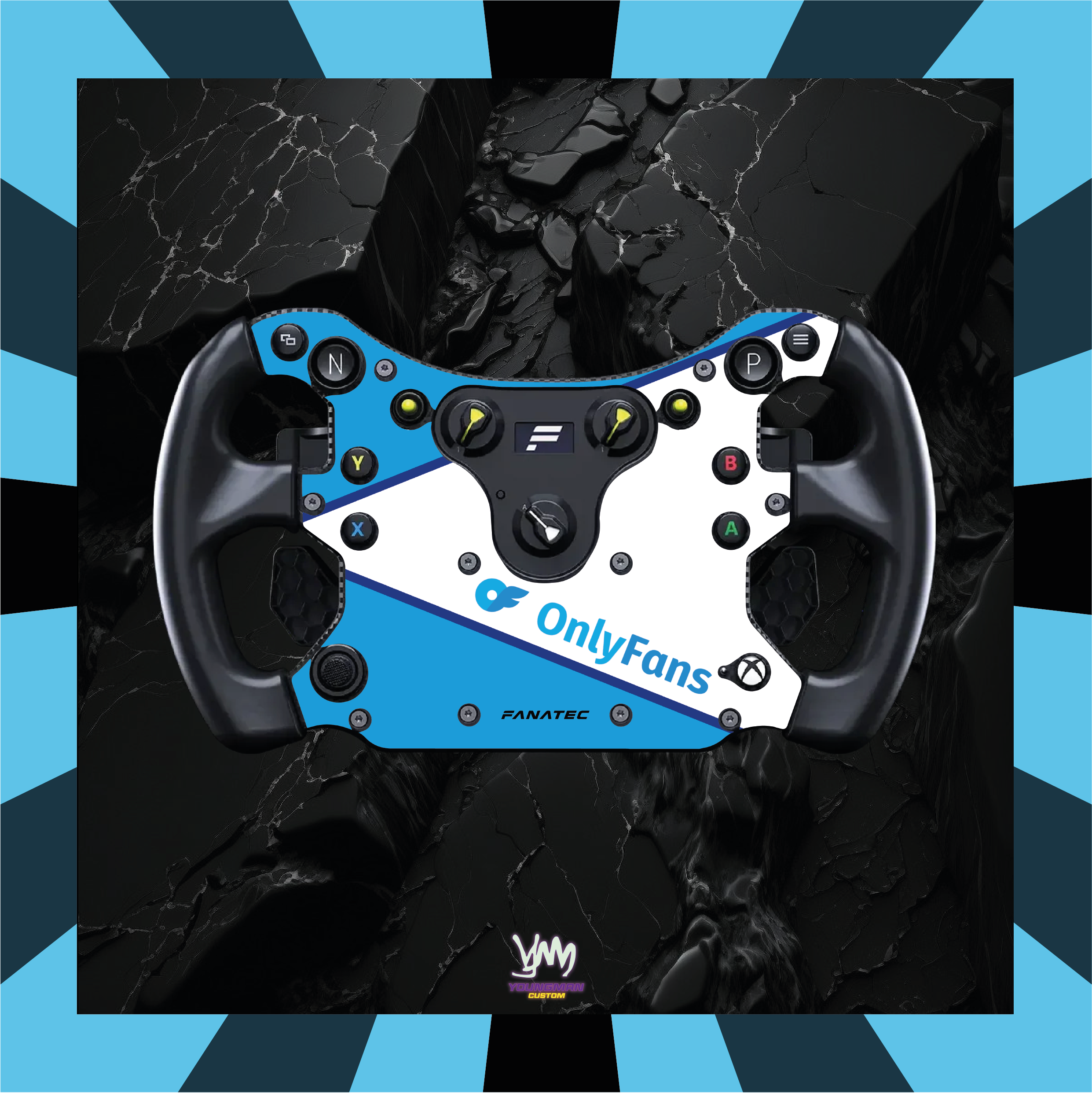 Autocollant Audi OnlyFans pour volant complet Fanatec CSL GT3 / CSL McLaren GT3