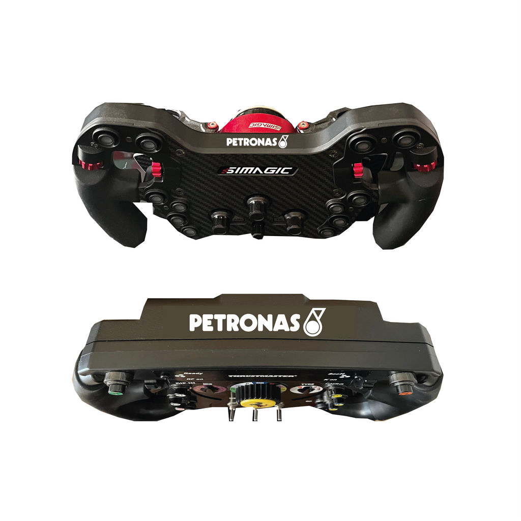 Petronas sticker for the top of a SIM racing steering wheel