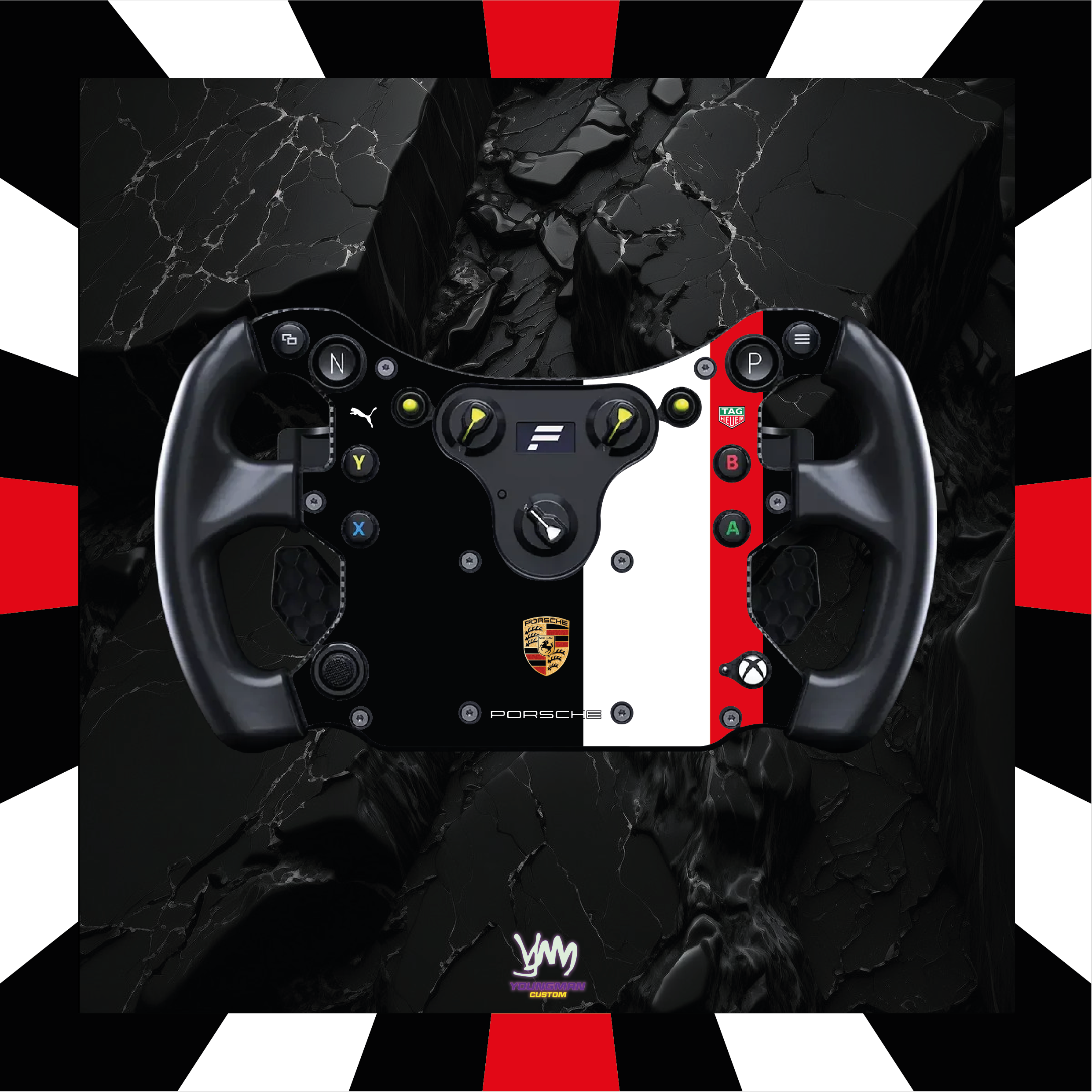 Autocollant Porsche Motorsports pour volant complet Fanatec CSL GT3 / CSL McLaren GT3