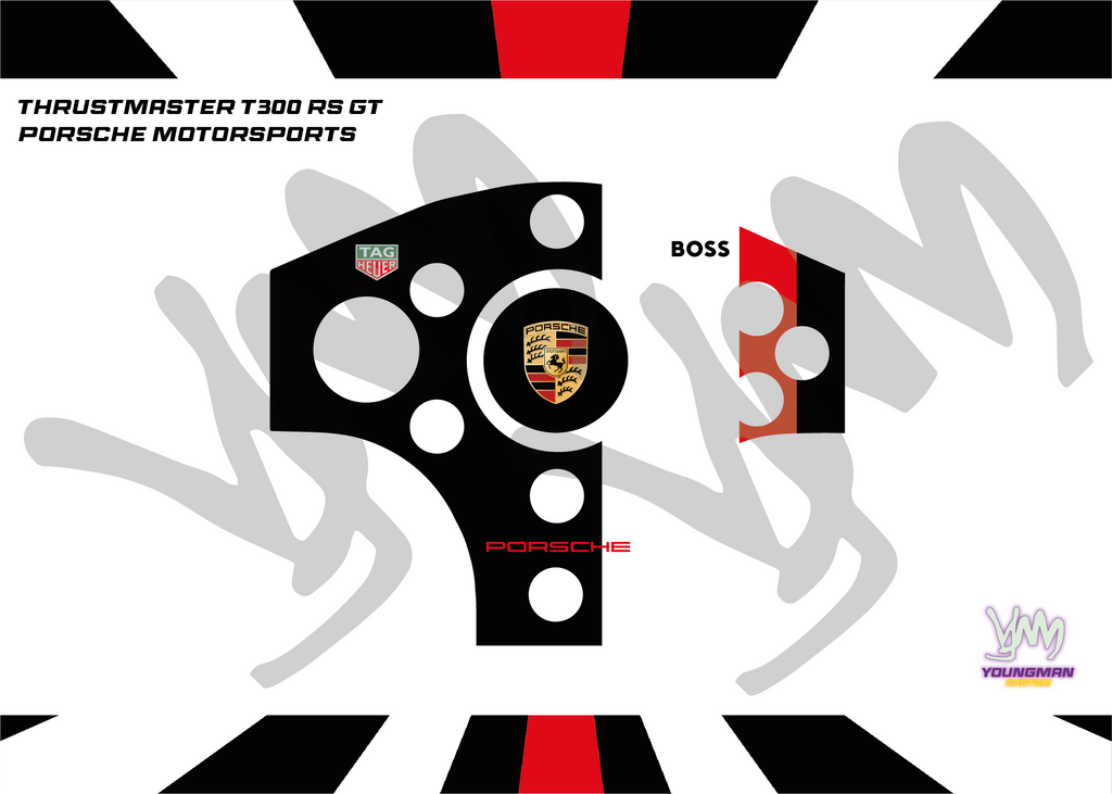 Stickers for Thrustmaster T300 RS GT - Porsche Motorsports