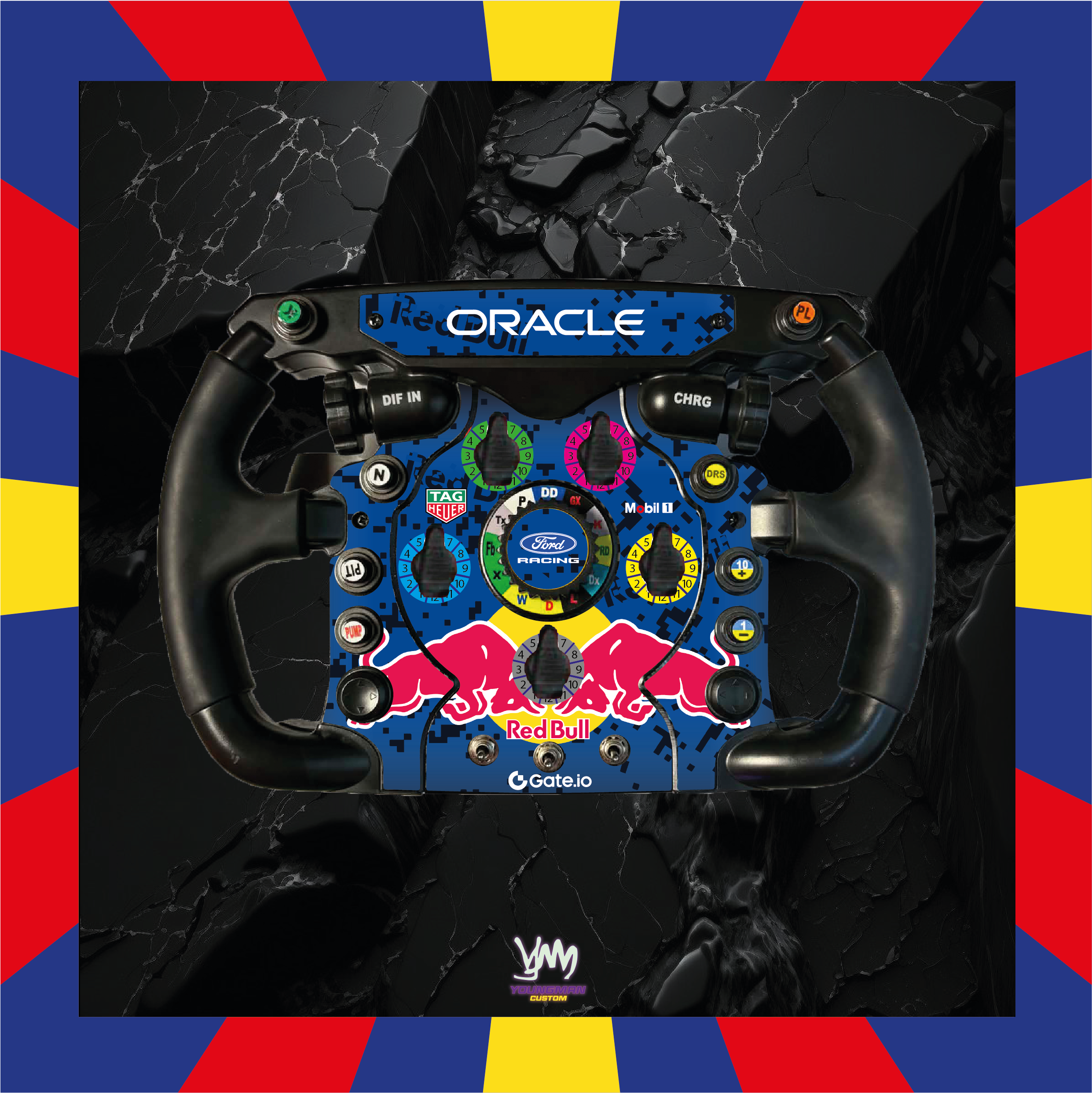 Autocollants pour volant complet Thrustmaster Ferrari F1 Add-On - Red Bull Racing