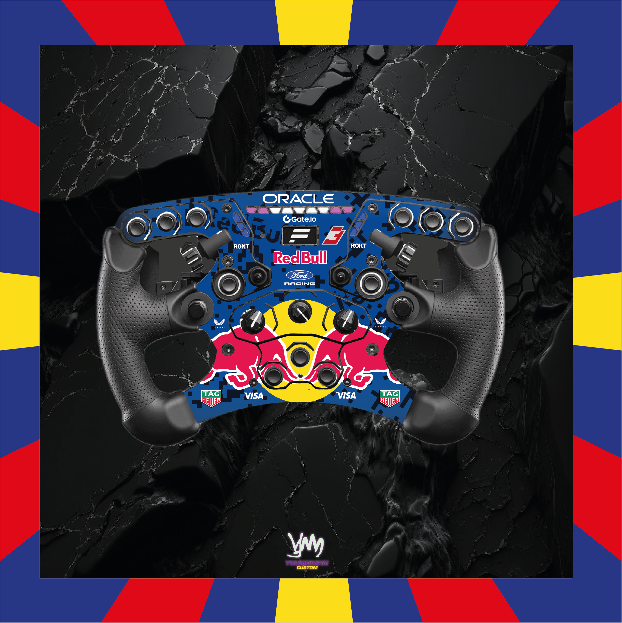 Stickers pour volant complet Fanatec Formula Clubsport 2.5 - RedBull Racing Ford 2026