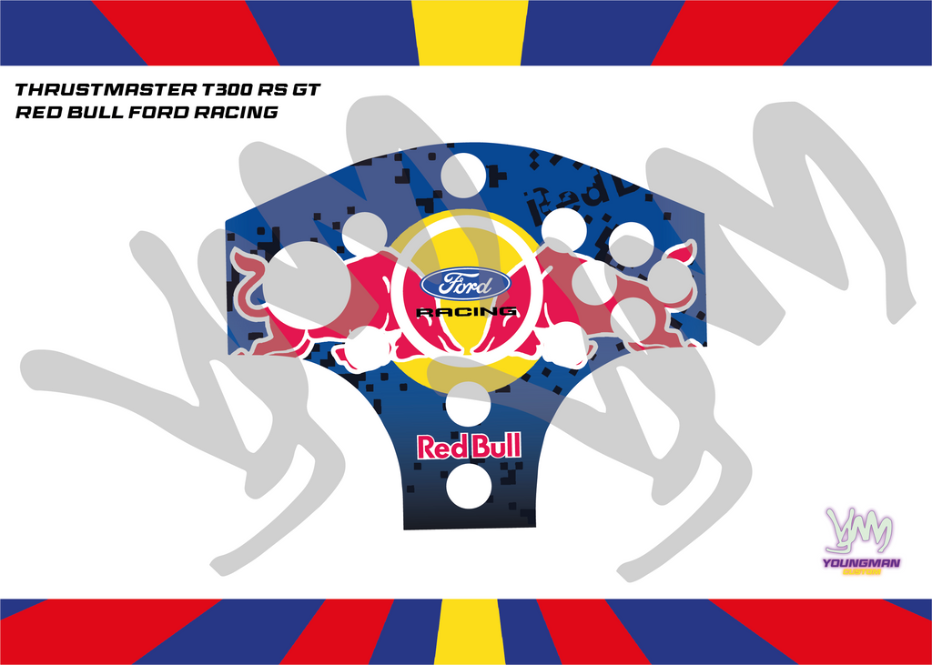 Stickers for Thrustmaster T300 RS GT - Red Bull Ford Racing
