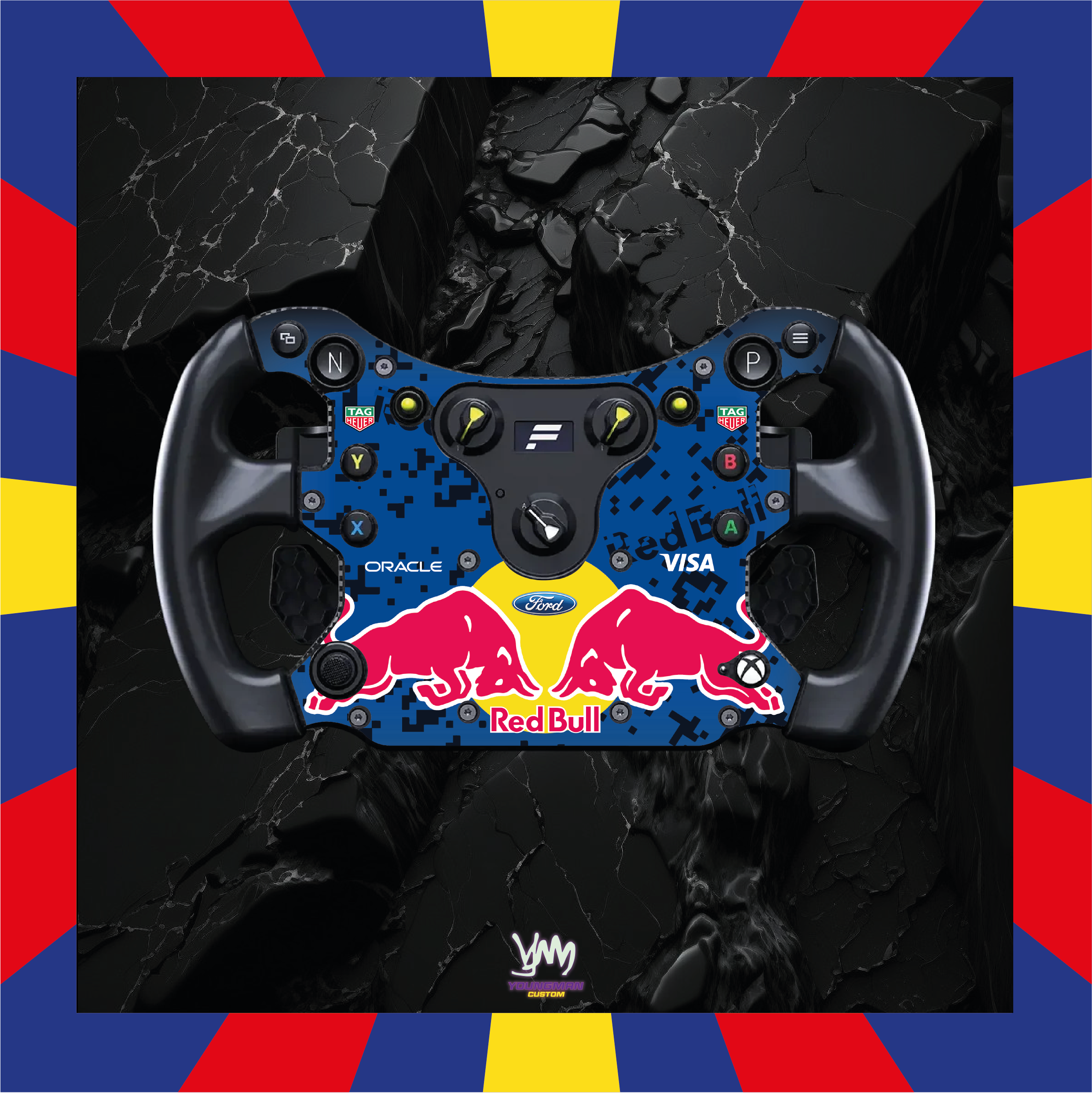 Autocollant Red Bull Racing F1 pour volant complet Fanatec CSL GT3 / CSL McLaren GT3