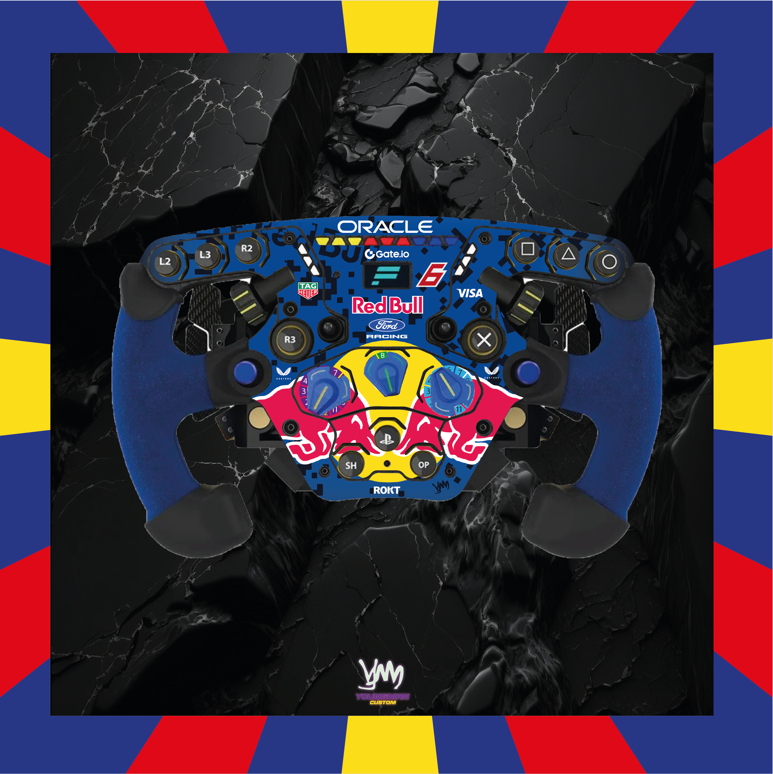 Stickers pour volant complet Fanatec Podium - RedBull Racing Ford 2026