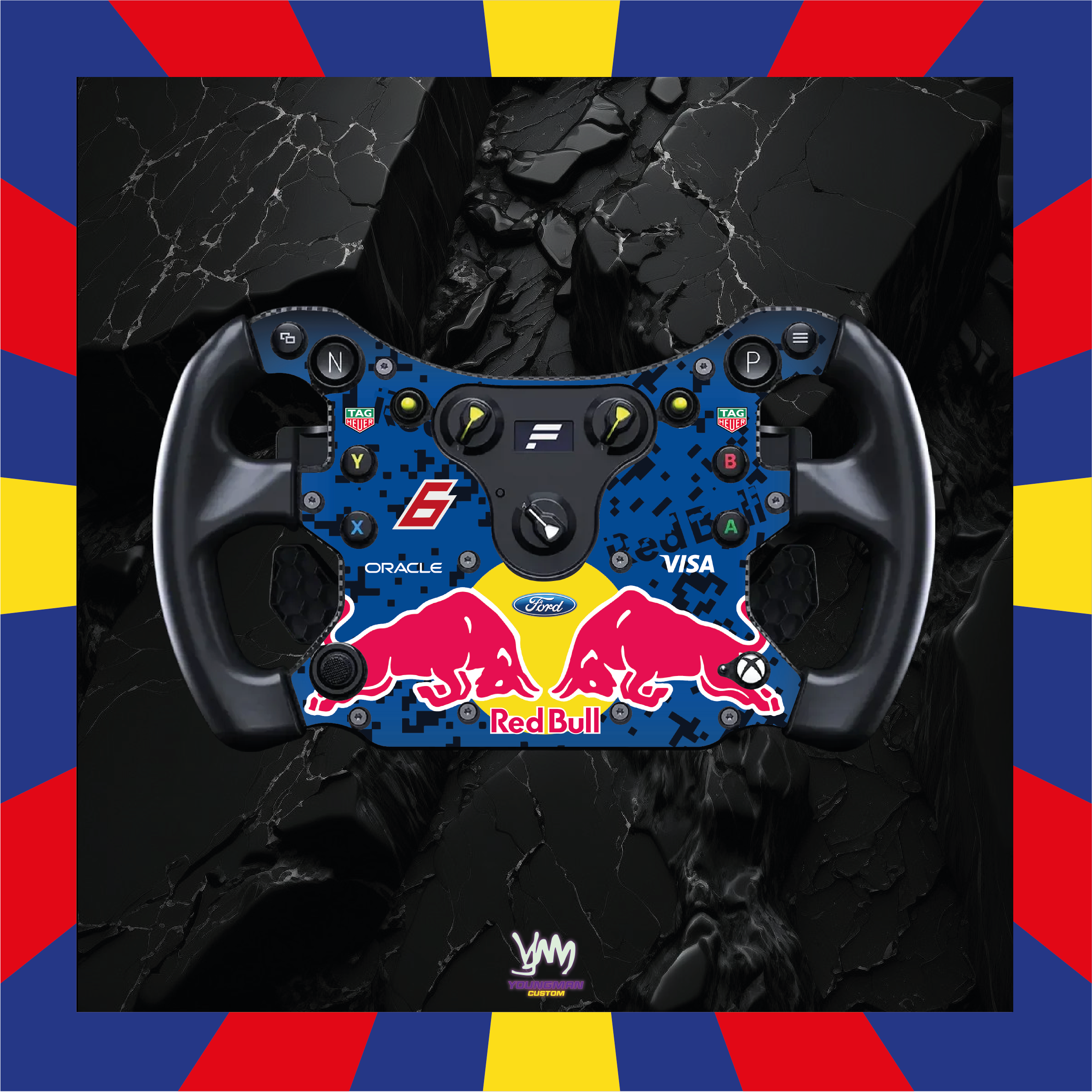 Autocollant Red Bull Racing F1 pour volant complet Fanatec CSL GT3 / CSL McLaren GT3