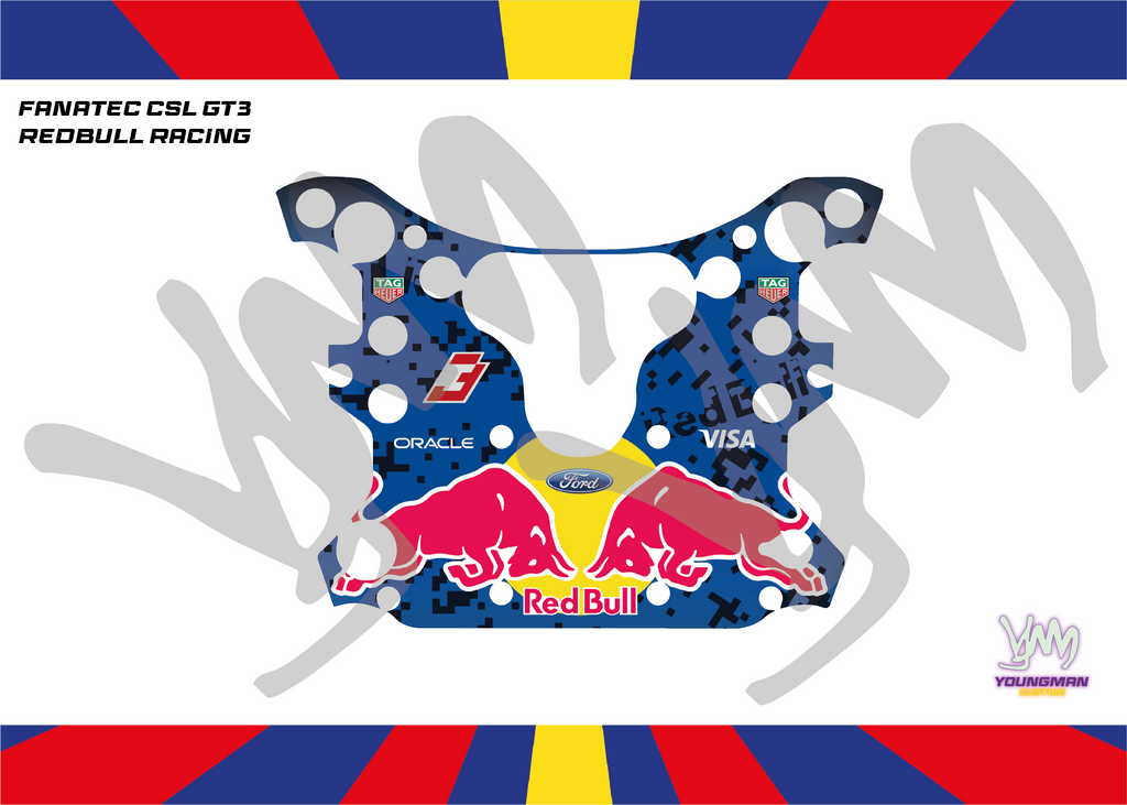 Red Bull Racing F1 sticker for Fanatec CSL GT3 / CSL McLaren GT3 complete steering wheel