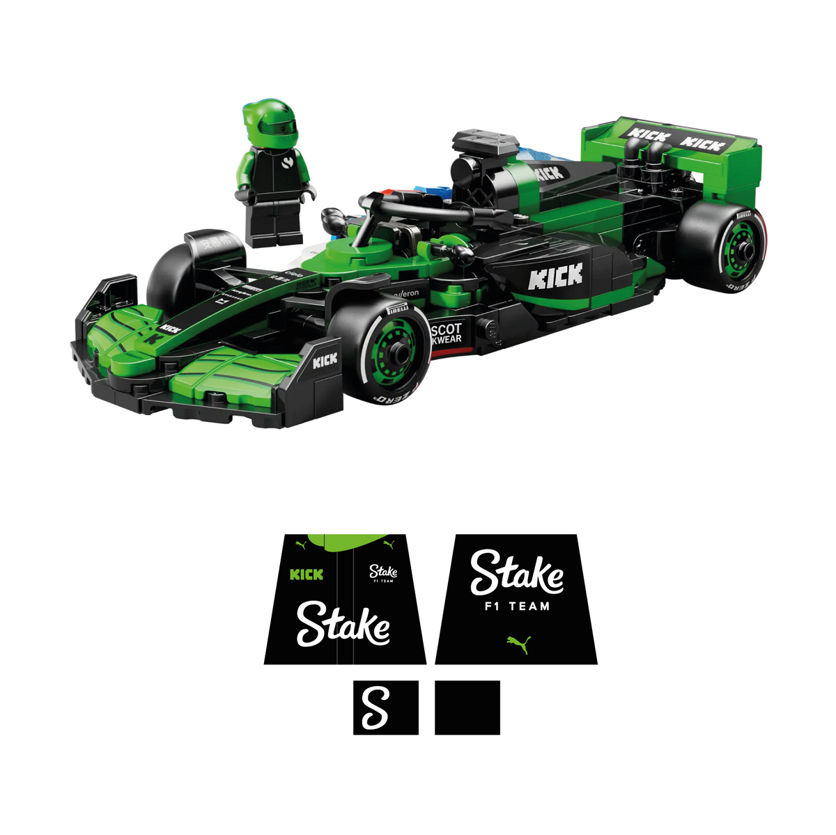 Pilot character stickers for LEGO® F1® C44 - 77247