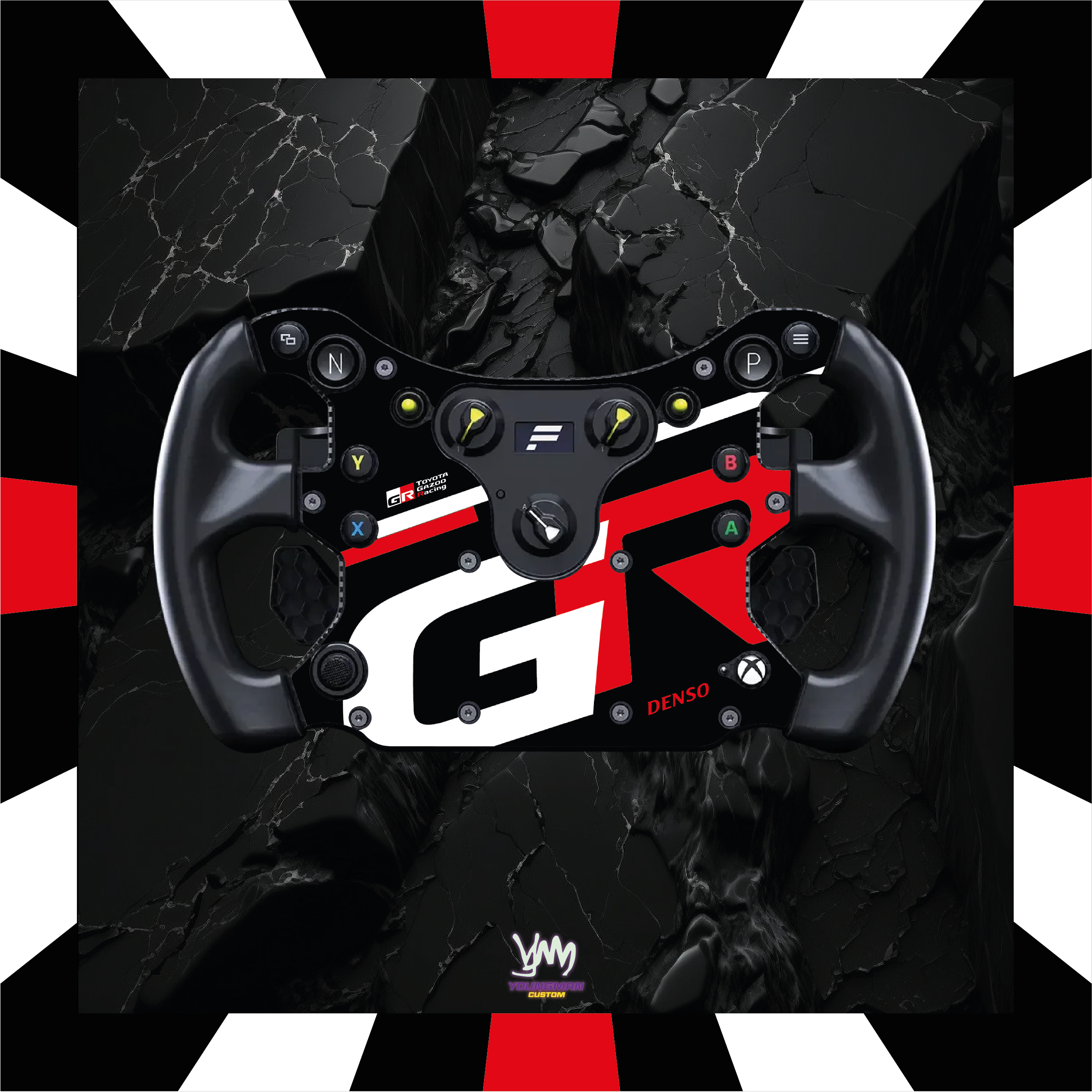 Autocollant Toyota GR pour volant complet Fanatec CSL GT3 / CSL McLaren GT3