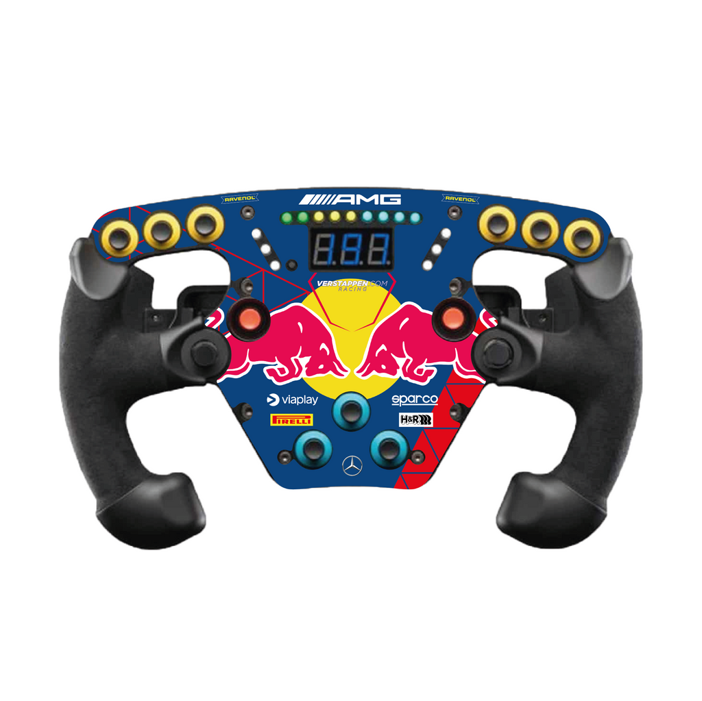 Fanatec Esport F1 V1 and V2 steering wheel sticker - Verstappen Racing AMG GT3