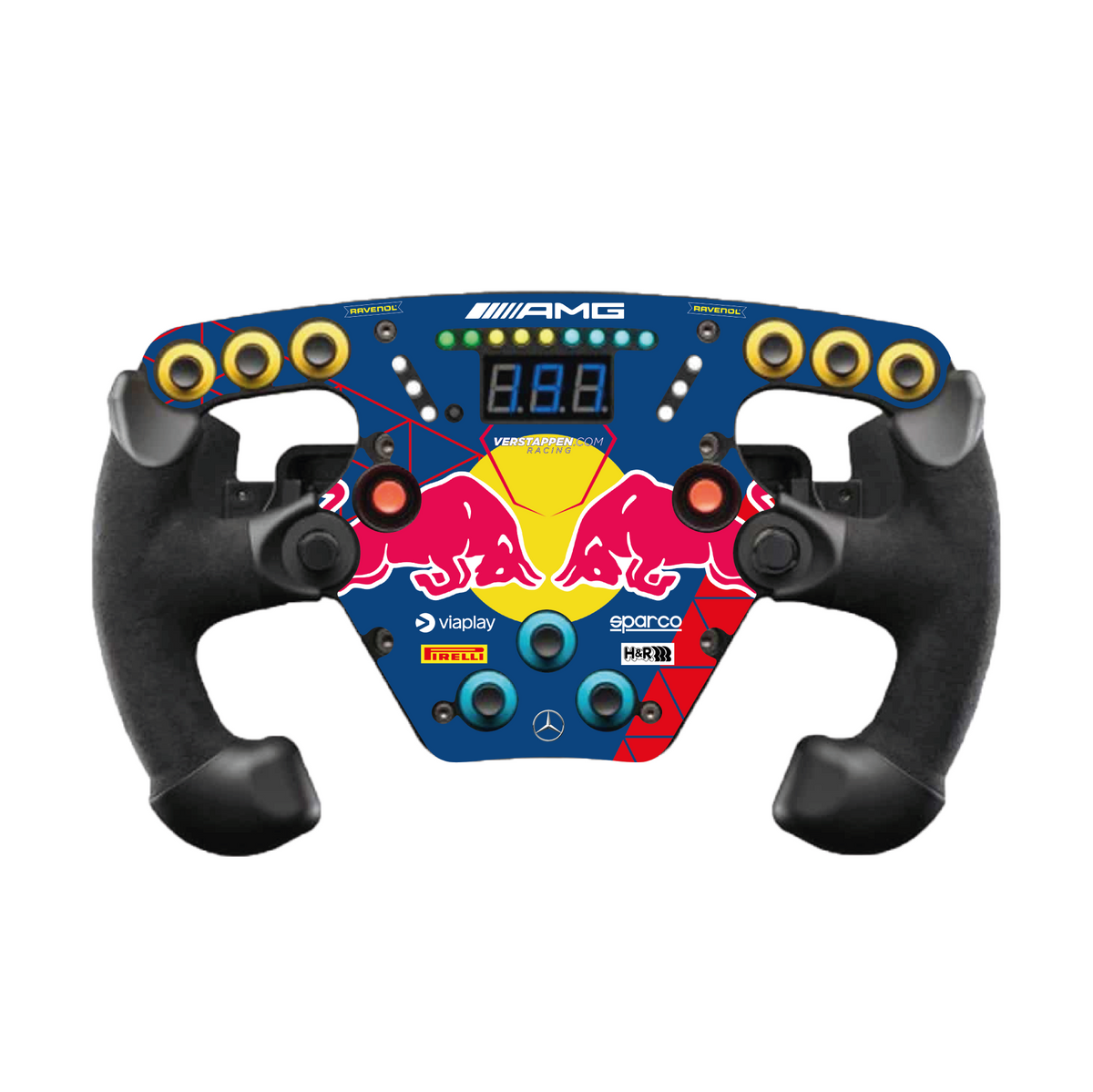 Fanatec Esport F1 V1 and V2 steering wheel sticker - Verstappen Racing AMG GT3