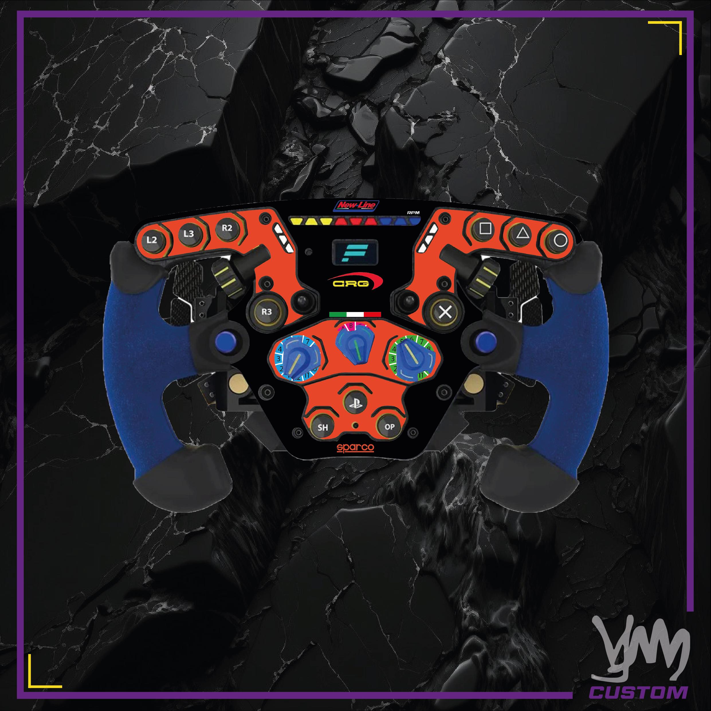 Stickers pour volant complet Fanatec Podium - marques karting Sodi, CRG, FA Kart, Exprit OTK