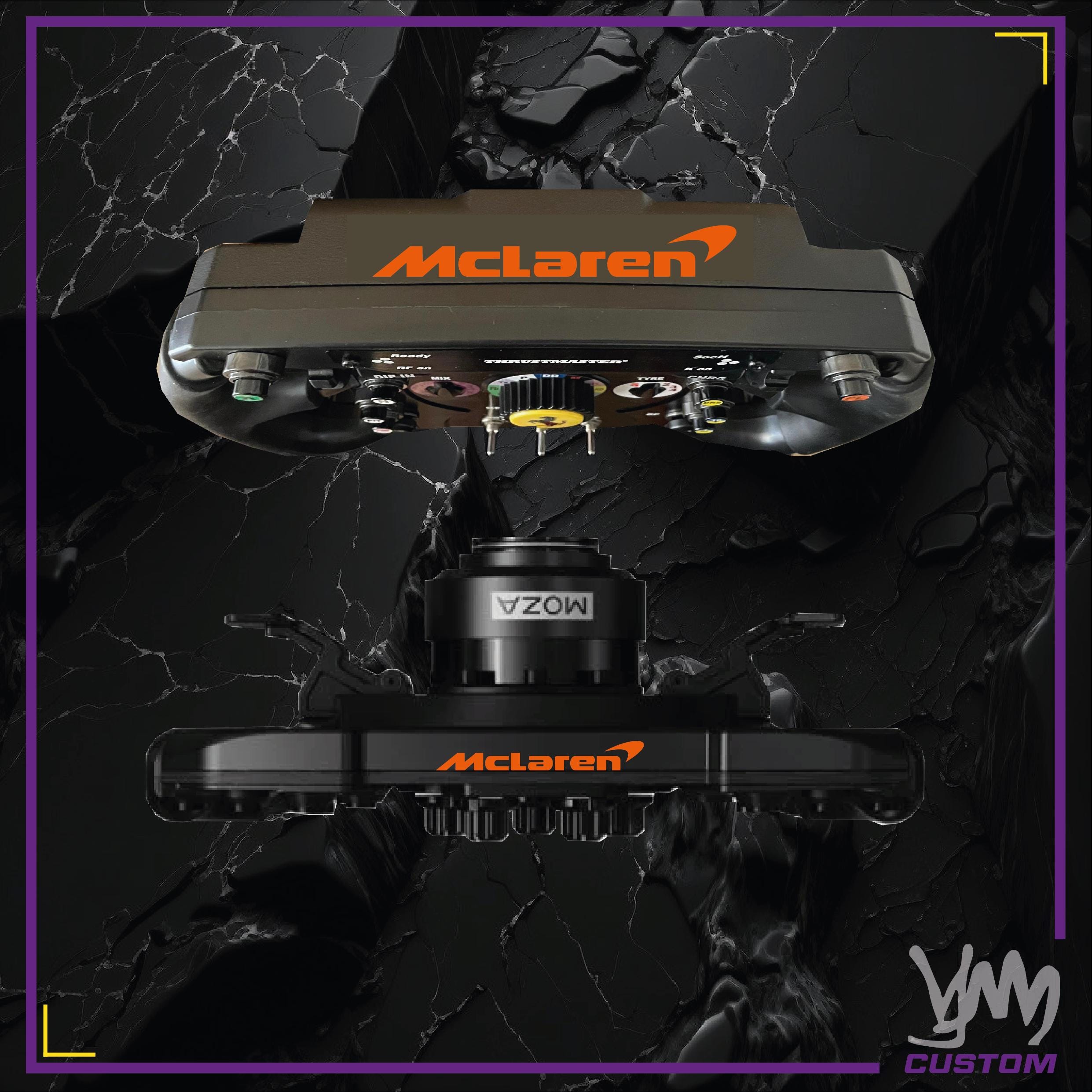 Sticker McLaren pour volant Thrustmaster Ferrari SF1000 - Add-On F1 - Fanatec Podium / CSL McLaren - SIMAGIC - Moza GS