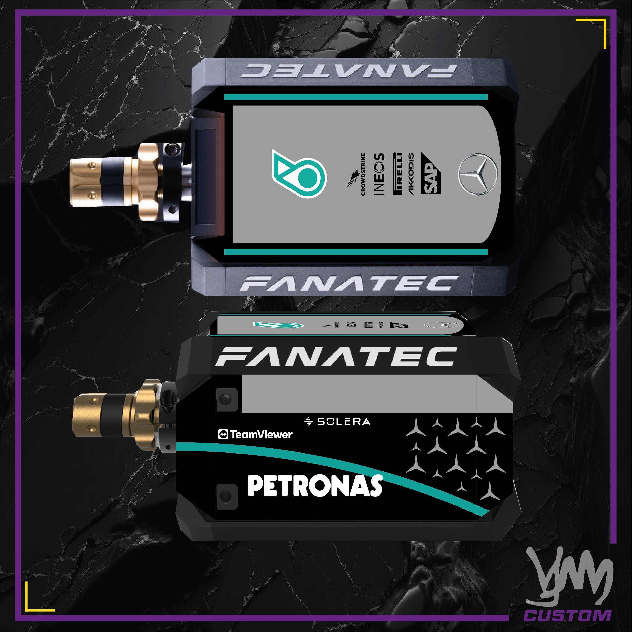 Stickers pour base moteur Fanatec DD1 ou DD2 - Mercedes AMG Petronas F1 2025