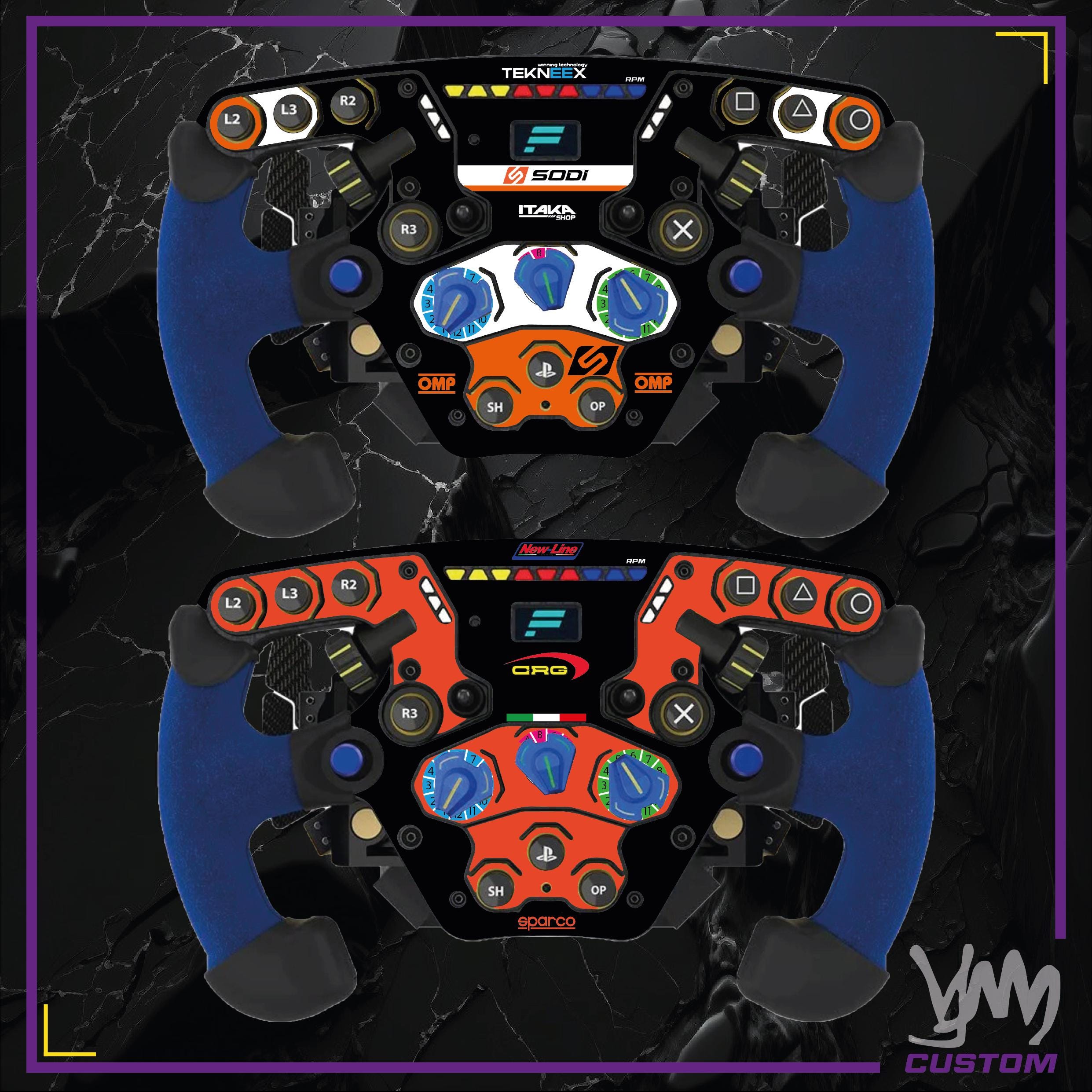 Stickers pour volant complet Fanatec Podium - marques karting Sodi, CRG, FA Kart, Exprit OTK