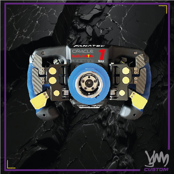 Pack stickers volant Max Verstappen (dos) + Oracle (au dessus) pour volant Fanatec