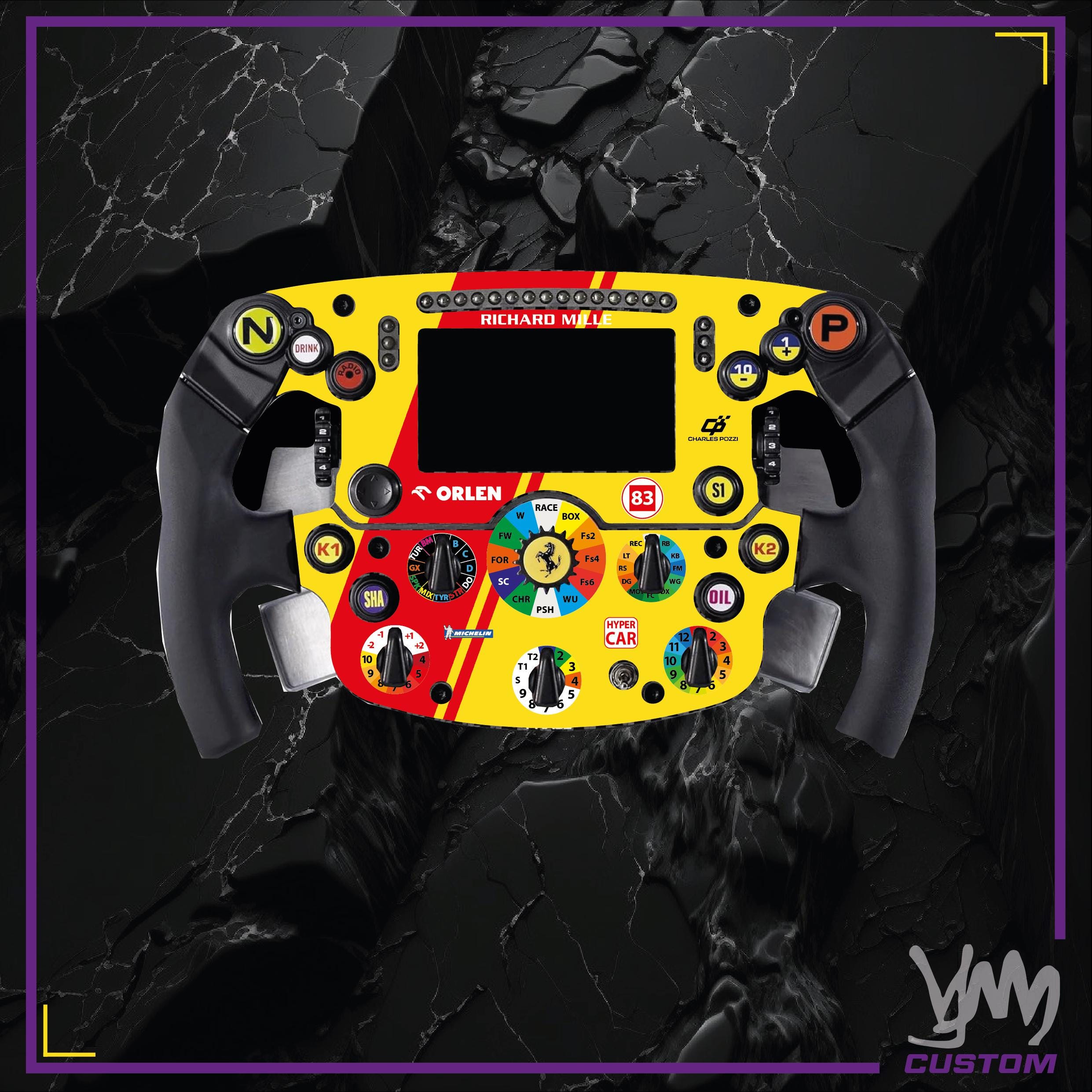 Stickers pour volant complet Thrustmaster SF1000 - AF Corse Ferrari WEC