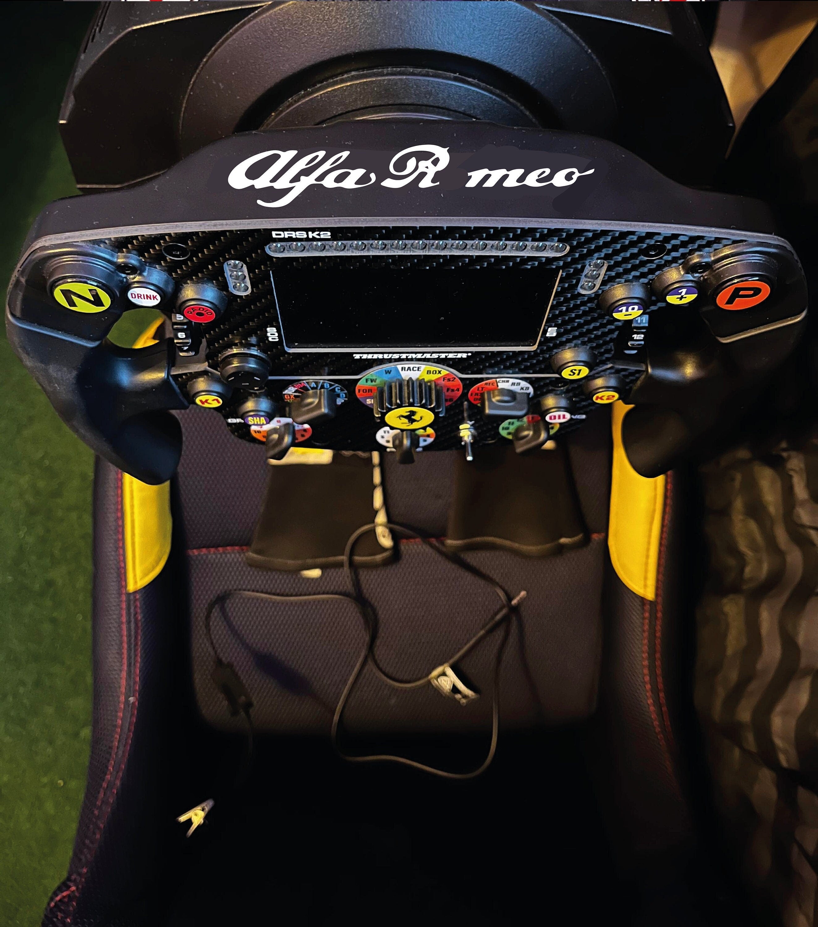 Sticker Alfa Romeo pour volant Thrustmaster Ferrari SF1000 (NEW 2023)